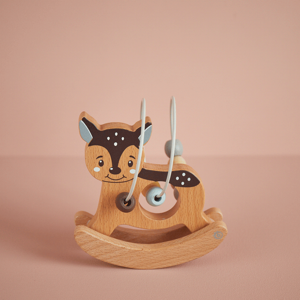 Bieco Motorikschleife mit Wippe in Rehform