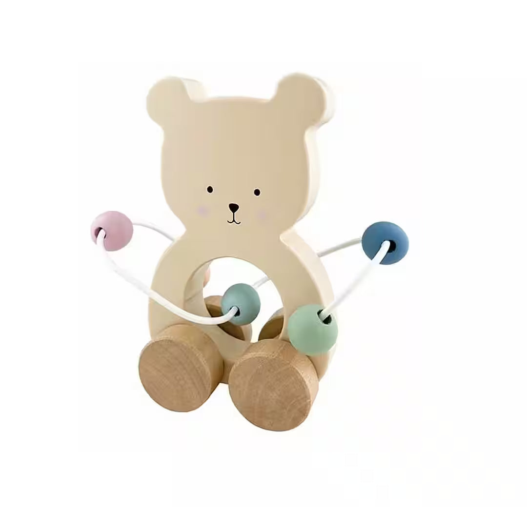 JaBaDaBaDo Schiebespielzeug Bär mit Motorikschleife TEDDY