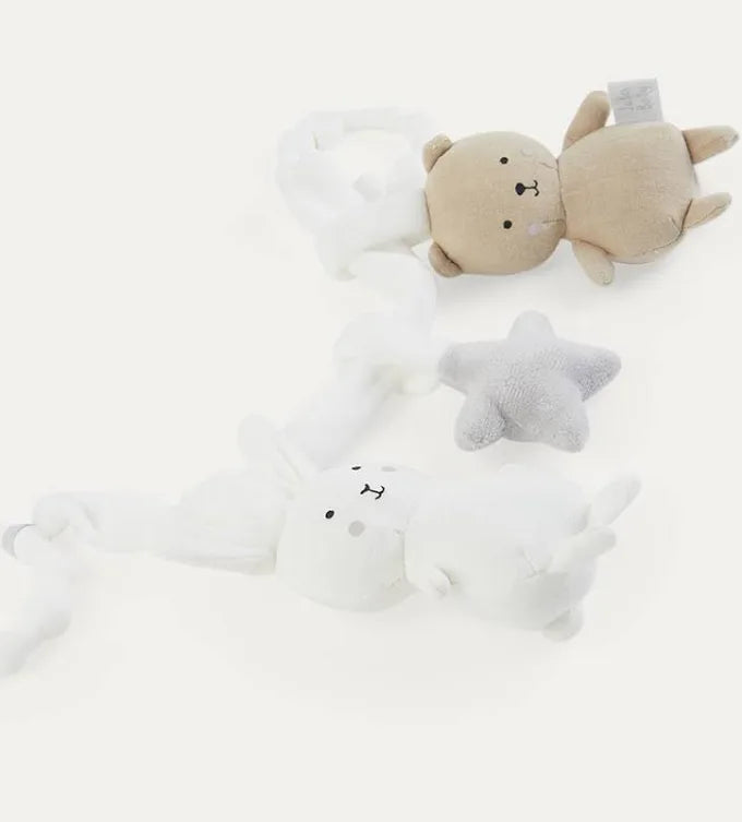 JaBaDaBaDo Kinderwagenkette Teddy & Bunny mit Stern