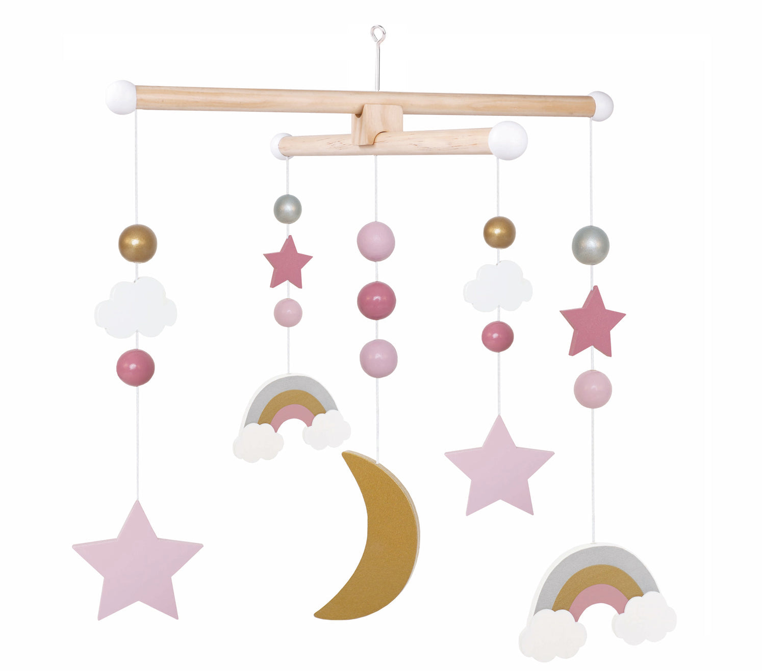 JaBaDaBaDo Mobile Regenbogen & Sterne aus Holz