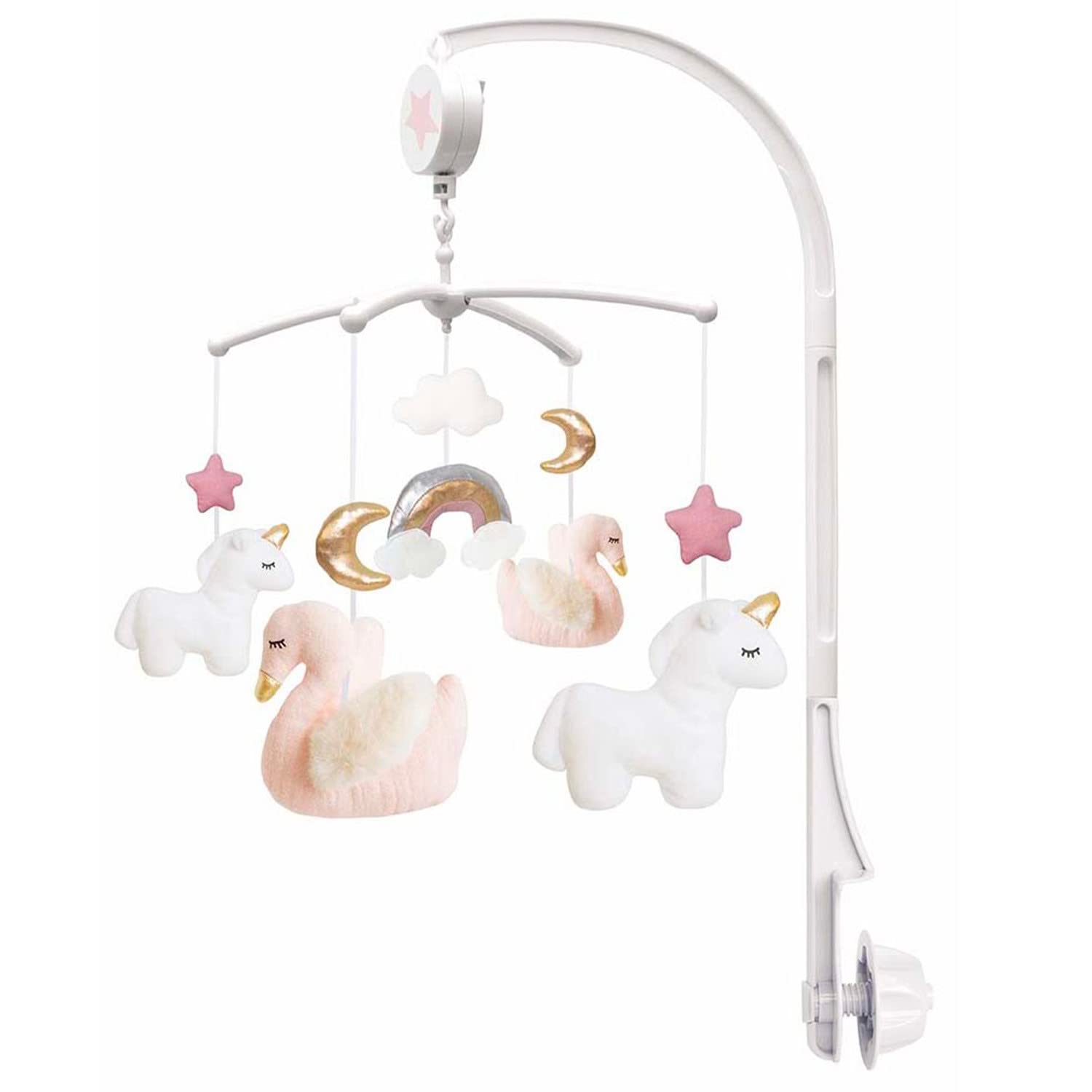 JaBaDaBaDo Musik-Mobile Mit Einhörnern, Schwäne & Regenbogen aus Stoff