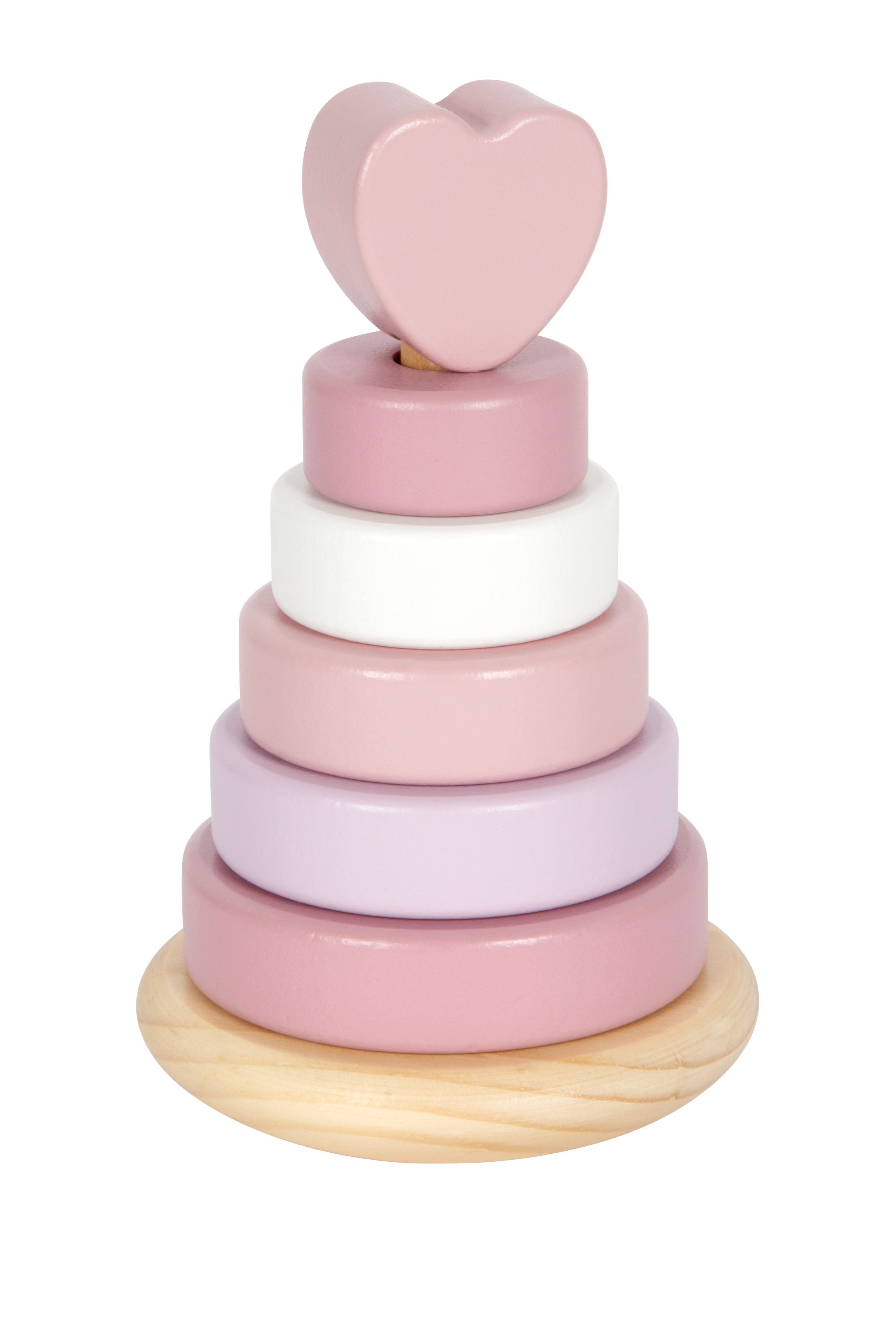 Stapelturm mit Herz in rosa von small foot