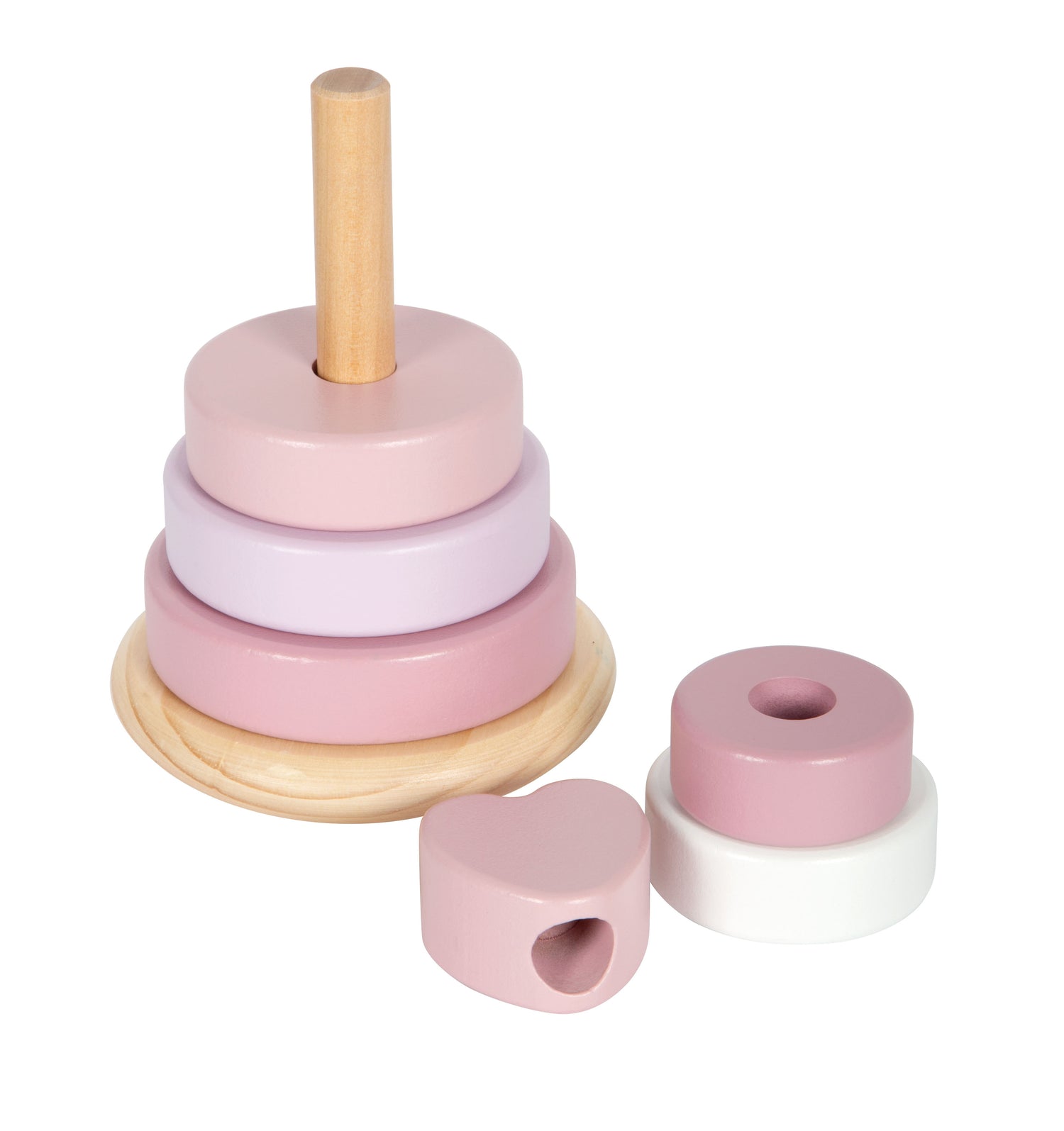 Stapelturm mit Herz in rosa von small foot