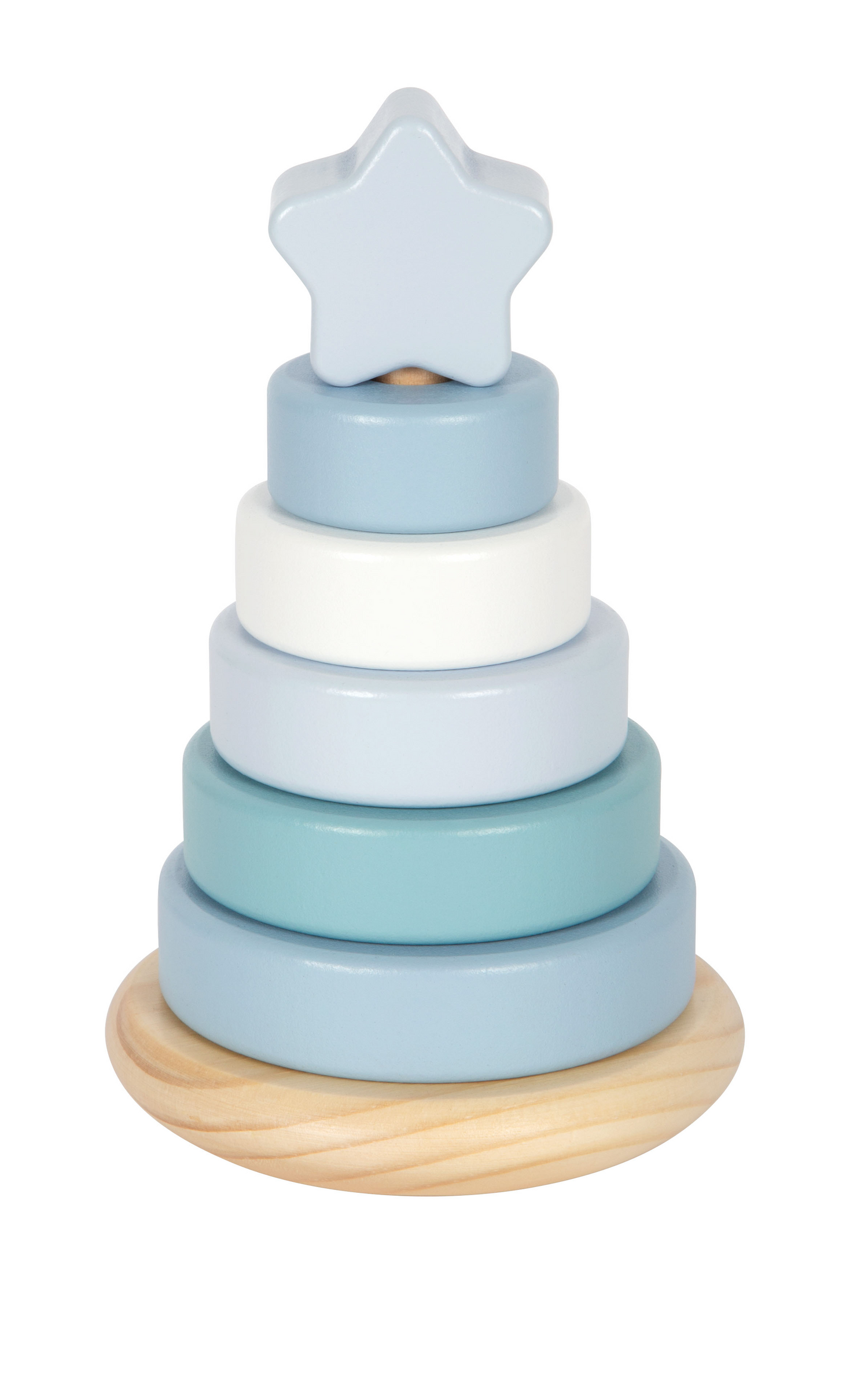 Stapelturm mit Stern in blau von small foot