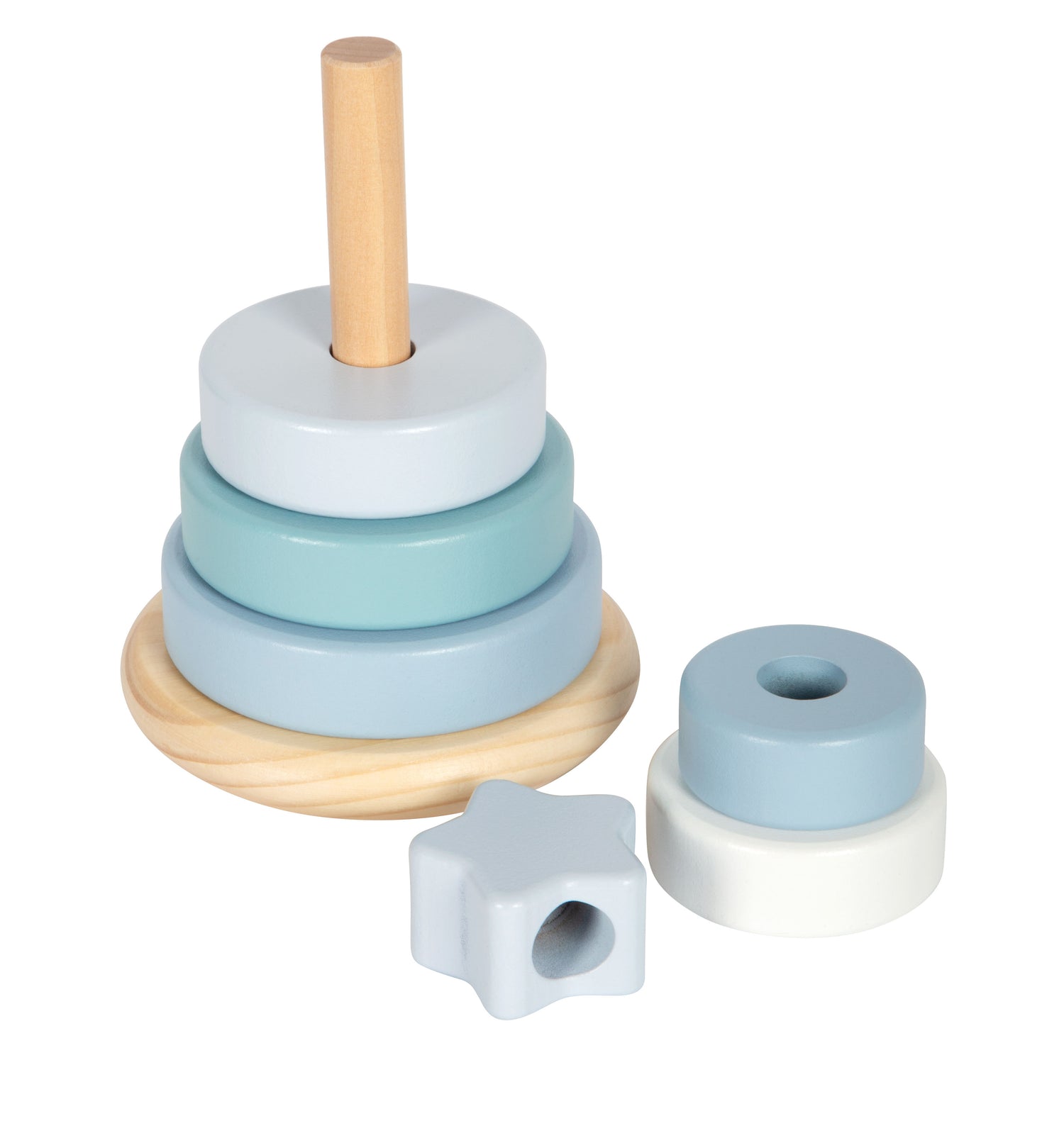 Stapelturm mit Stern in blau von small foot