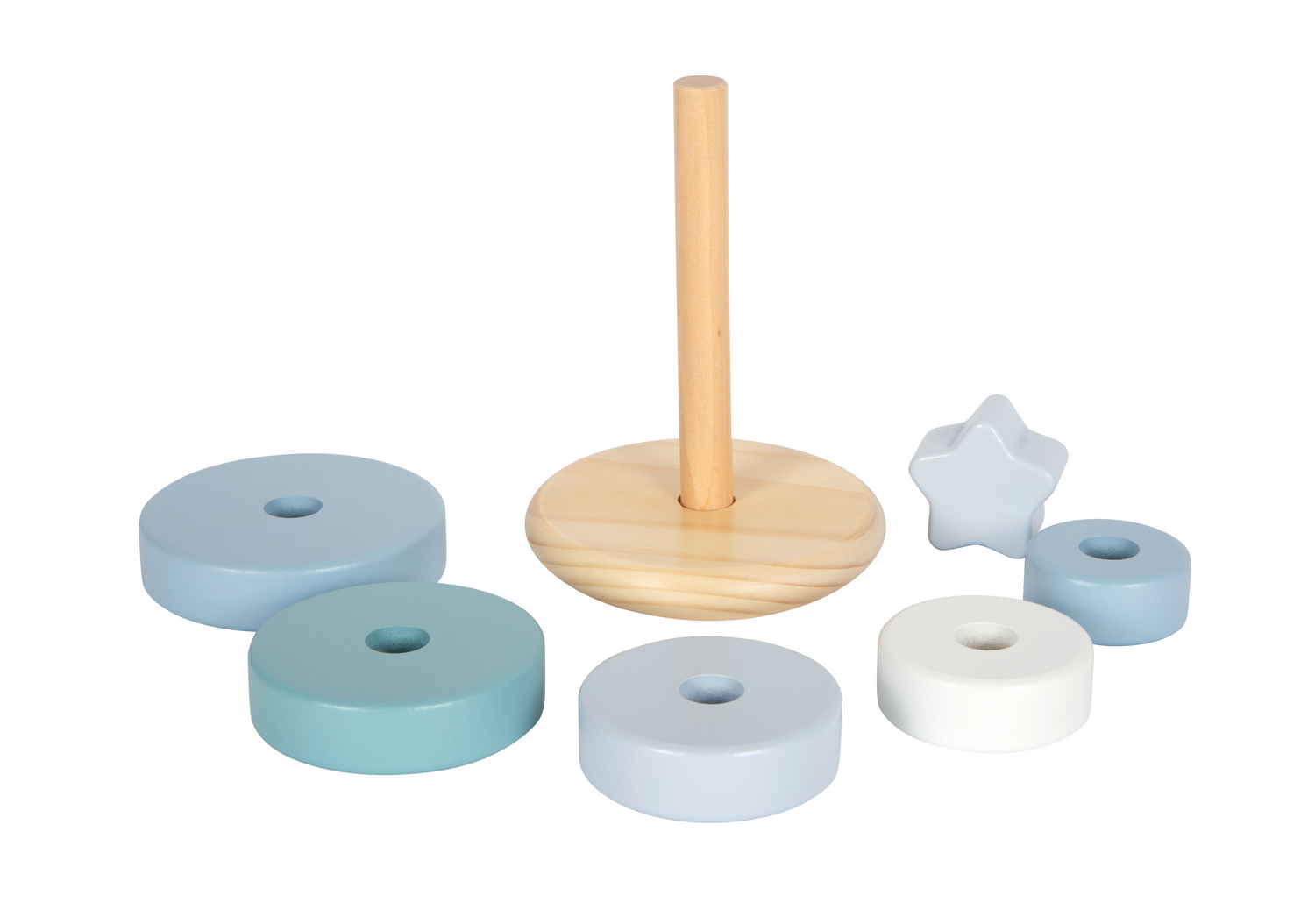Stapelturm mit Stern in blau von small foot