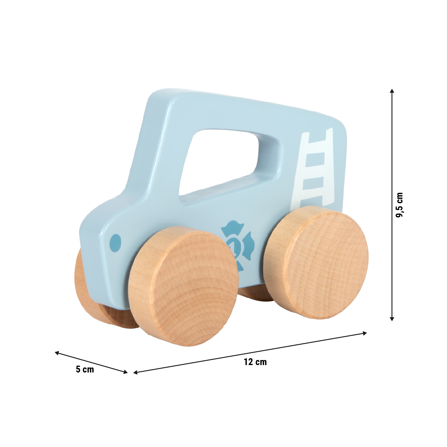 Small foot Schiebeauto aus Holz blau