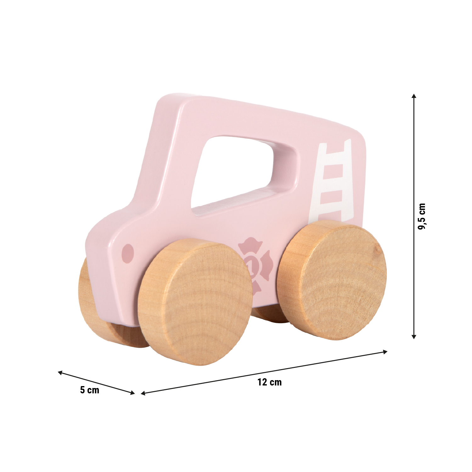 Small foot Schiebeauto aus Holz rosa