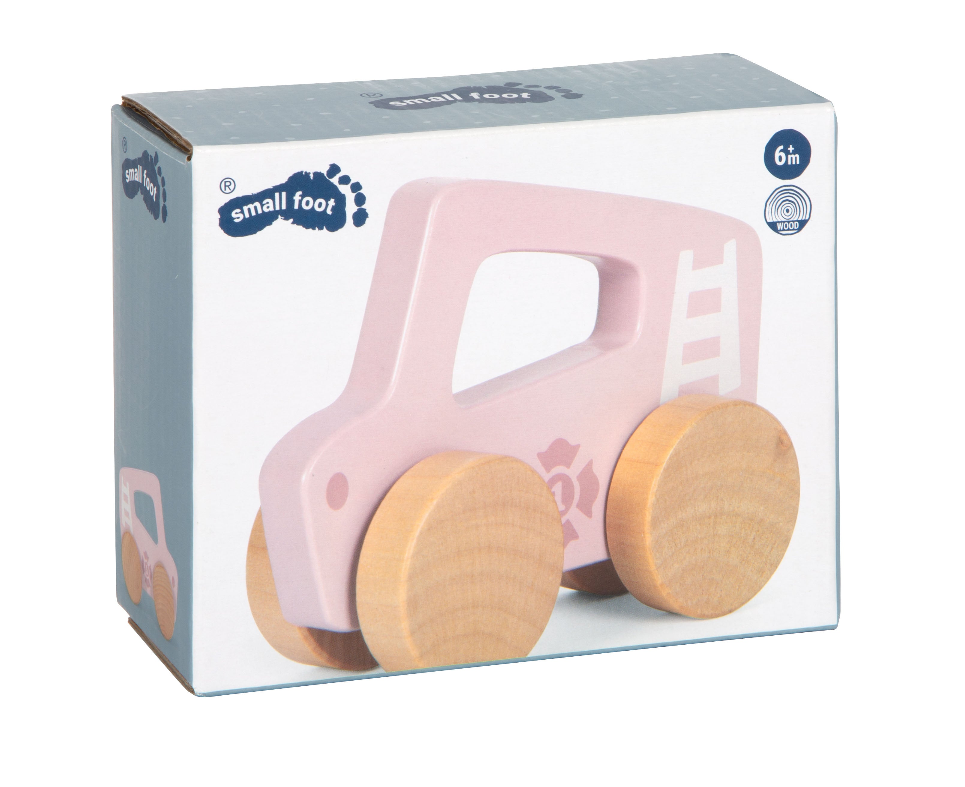Small foot Schiebeauto aus Holz rosa
