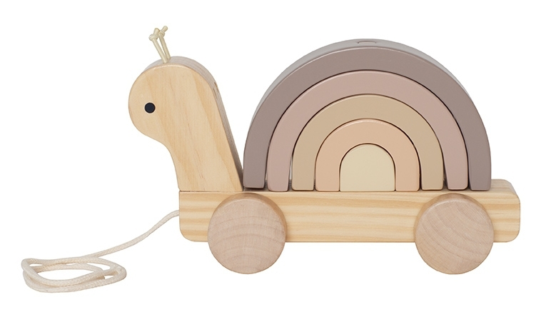 Nachziehtier Schnecke aus Holz von JaBaDaBaDo