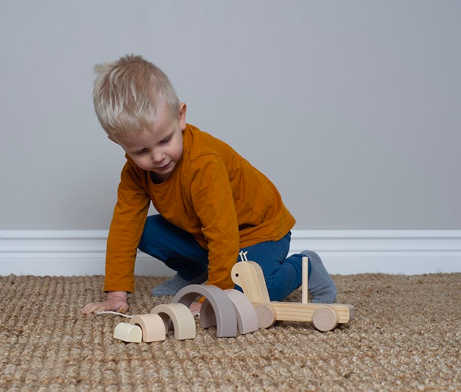 Nachziehtier Schnecke aus Holz von JaBaDaBaDo