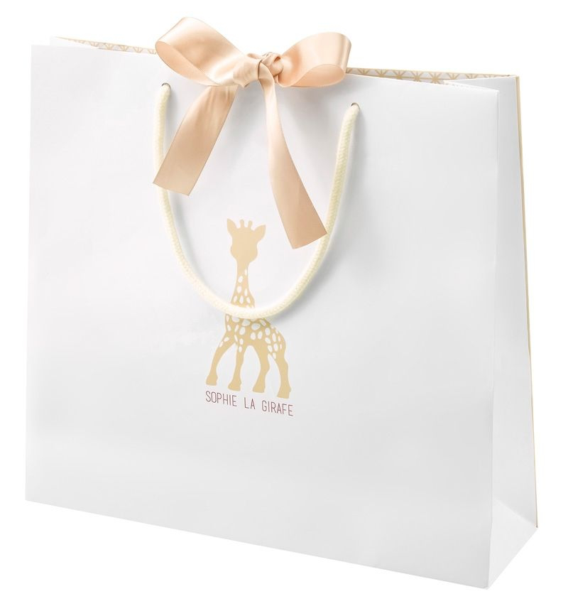 Sophie la girafe®  Geschenkset aus Naturkautschuk mit 1 Beißring, Karte & Tüte