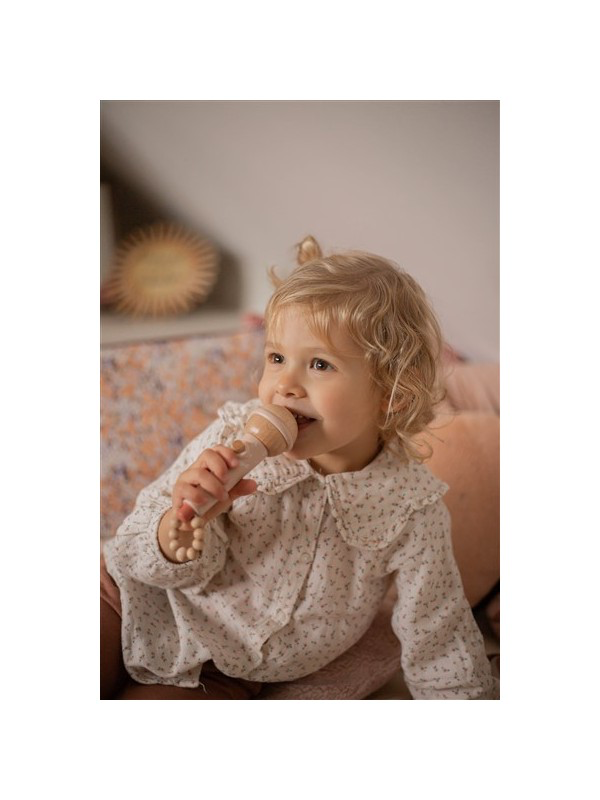 Mikrofon auf Holz von label label