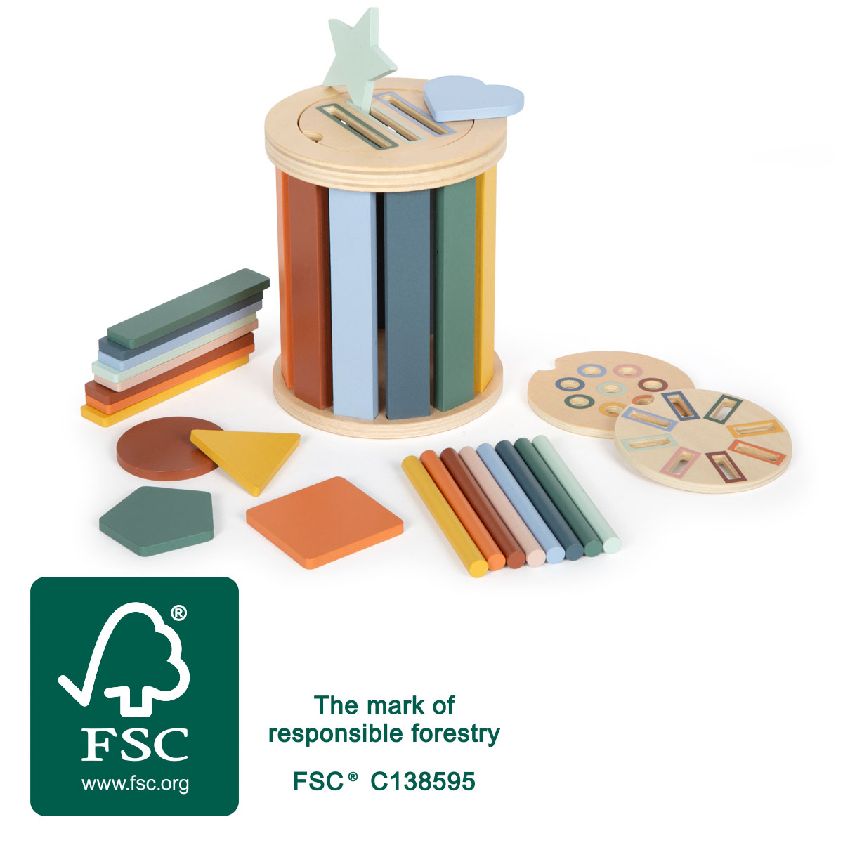 Small Foot Montessori Sortierspiel mit Trommel FSC 100%