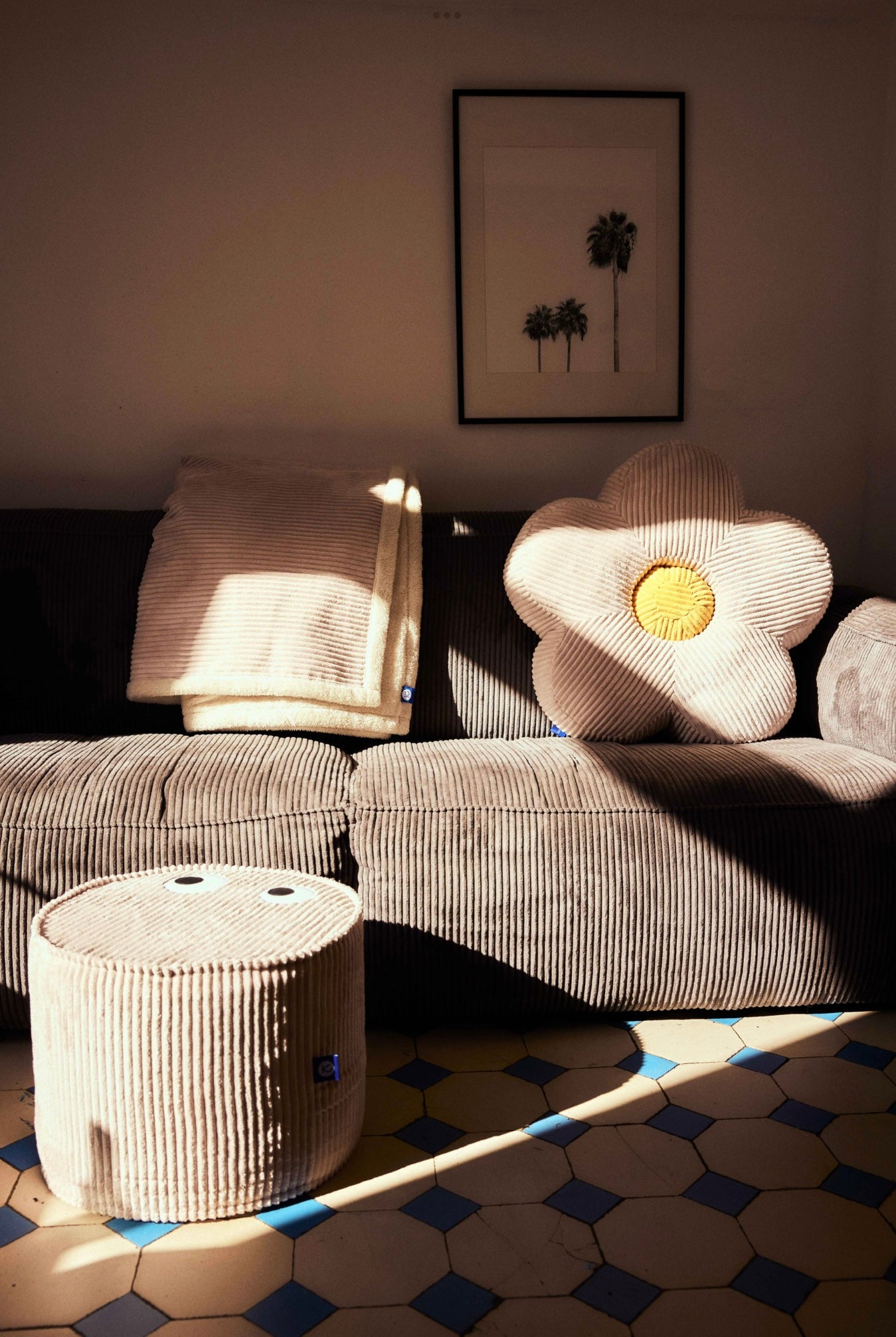 KOOJA Blumen Kissen mit Ball- Kissen ,FLOWER‘