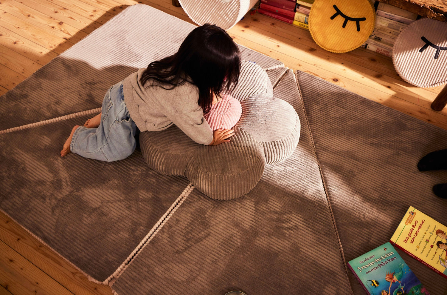 KOOJA Blumen Kissen mit Ball- Kissen ,FLOWER‘