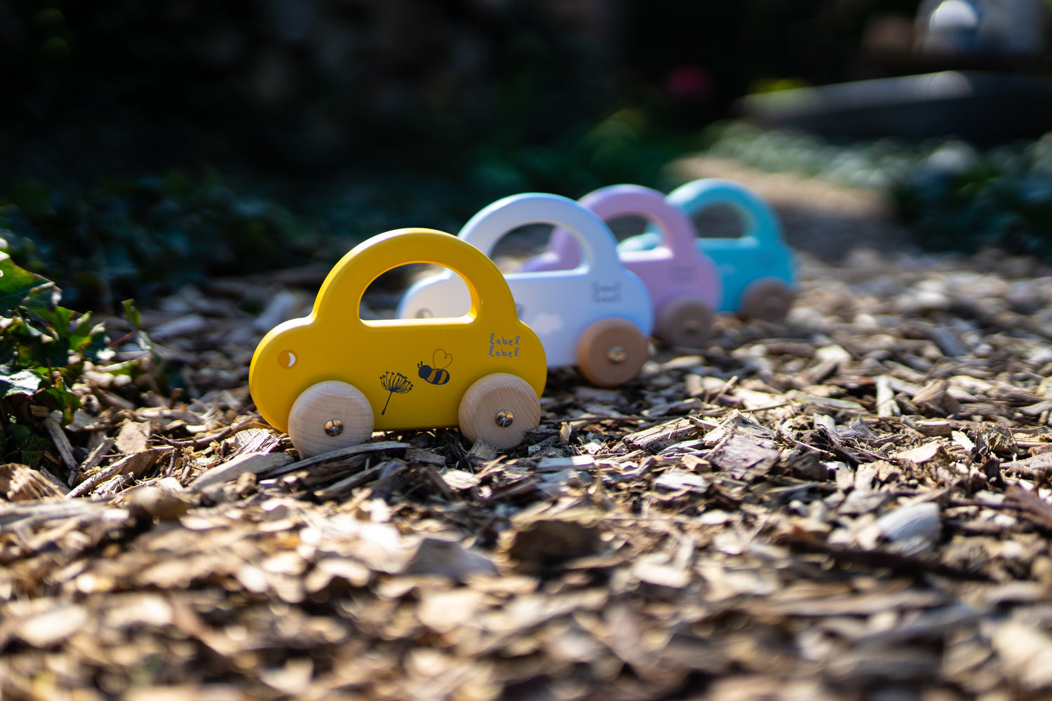 label label Holzauto