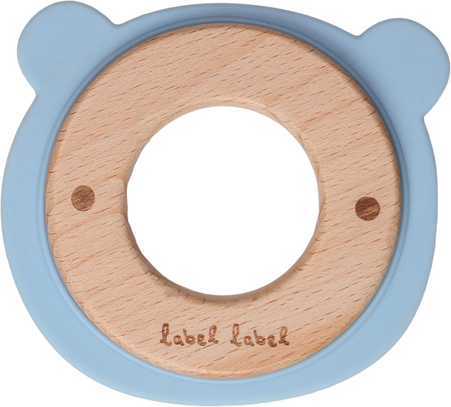 Beißring Holz & Silikon – Bärenkopf