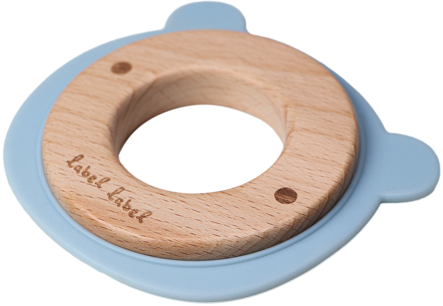 Beißring Holz & Silikon – Bärenkopf