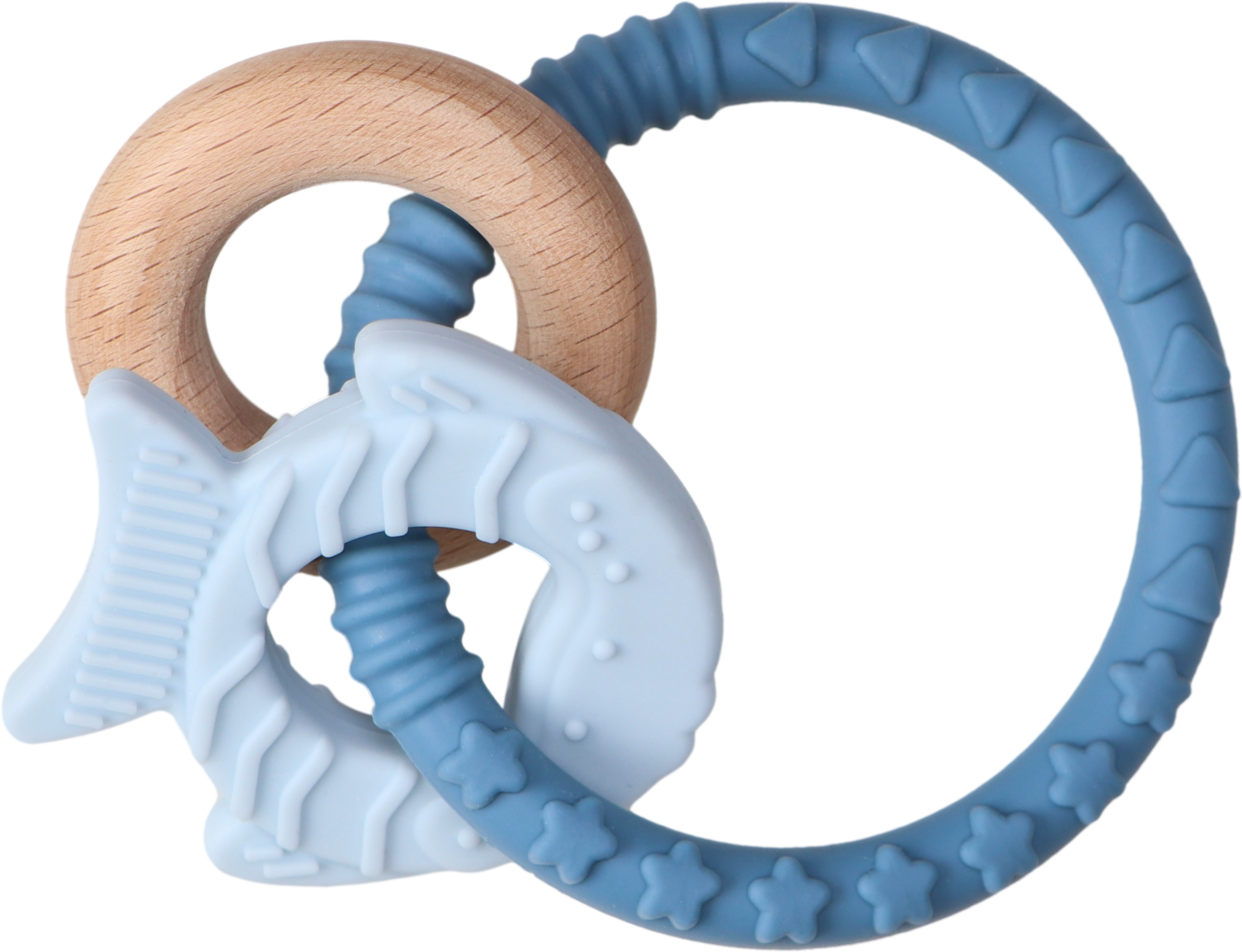 Beißring Fisch - Holz & Silikon