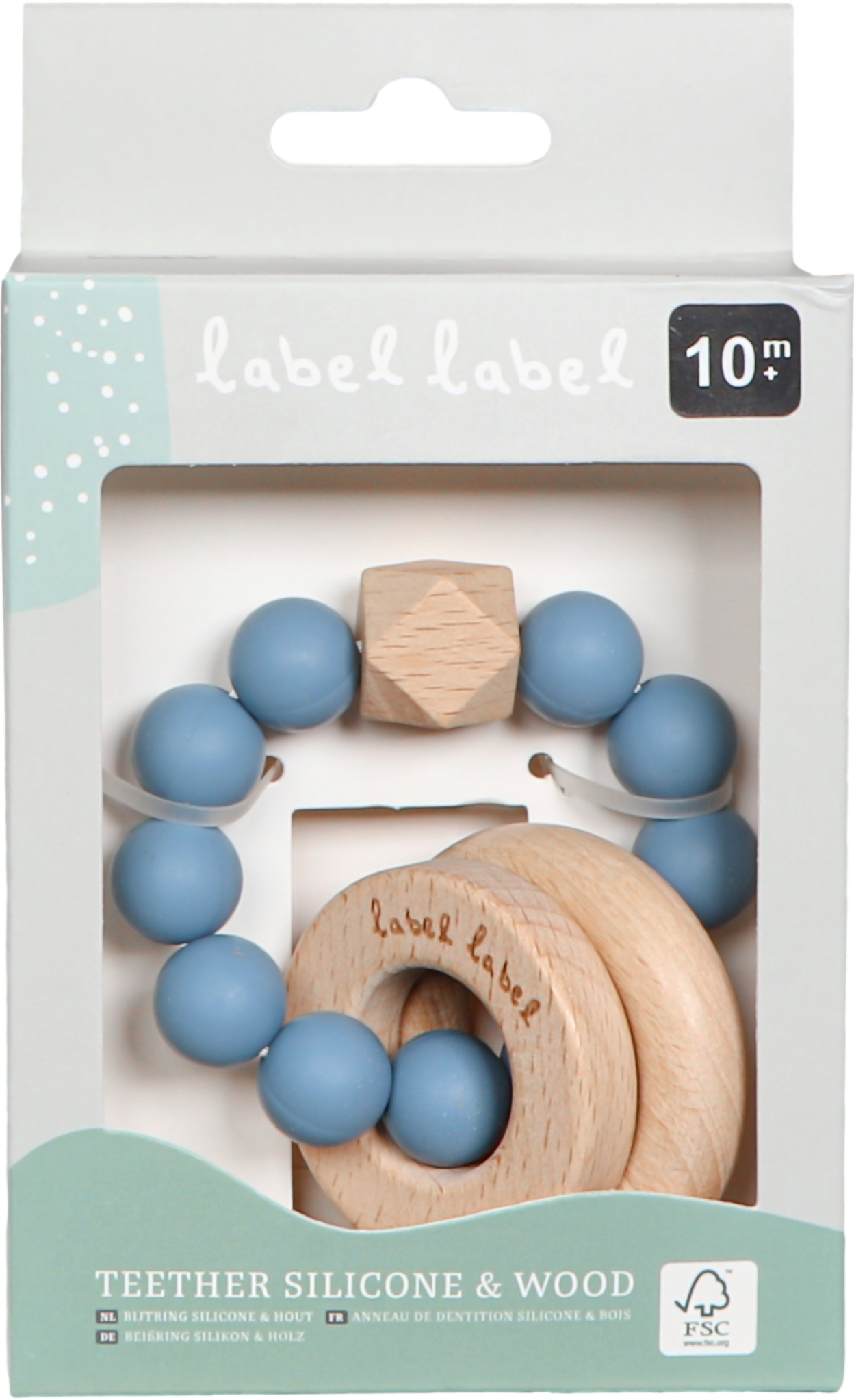 Beißring Perlen - Holz & Silikon