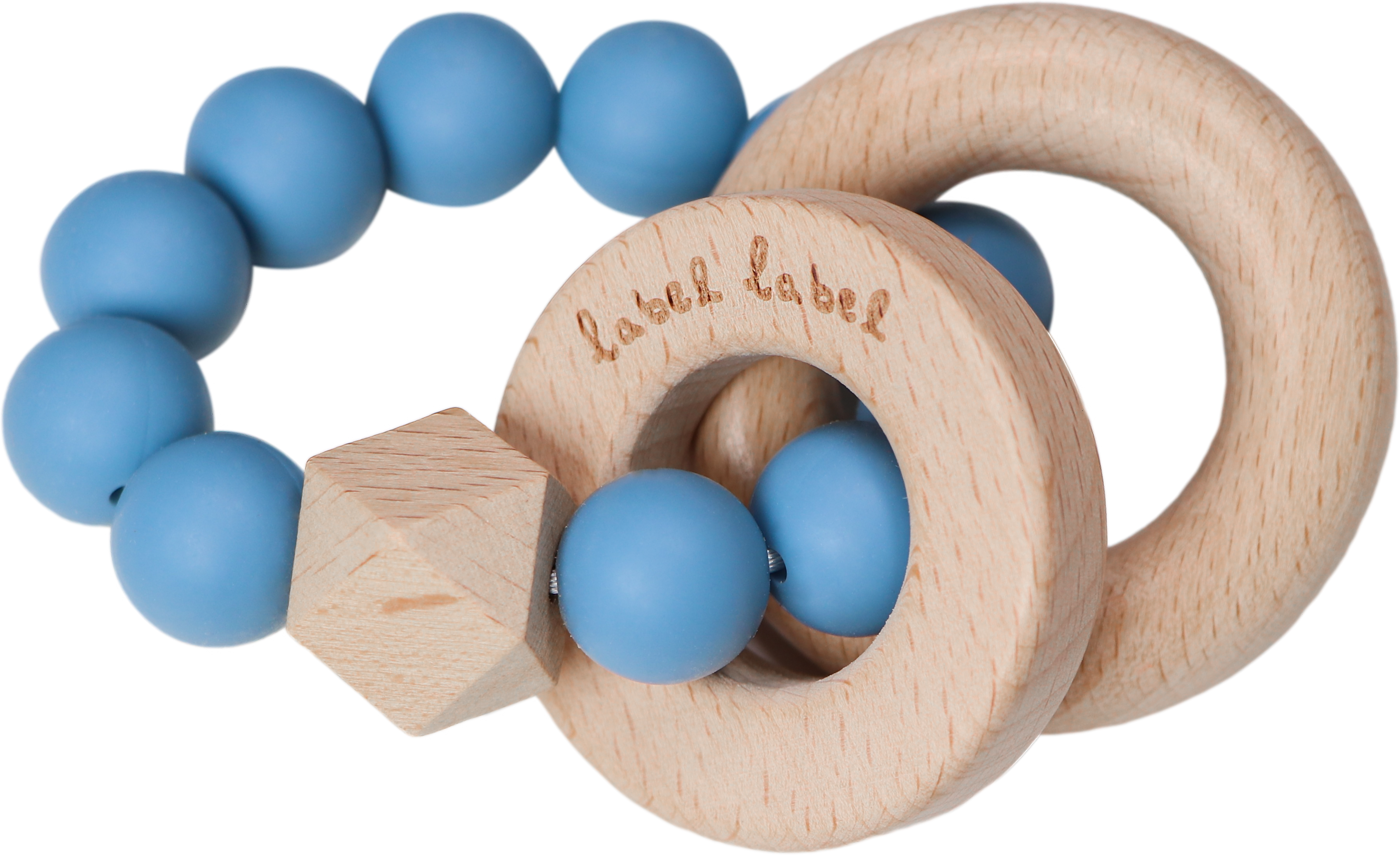 Beißring Perlen - Holz & Silikon