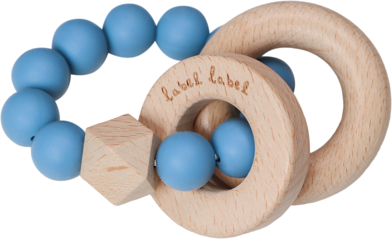 Beißring Perlen - Holz & Silikon