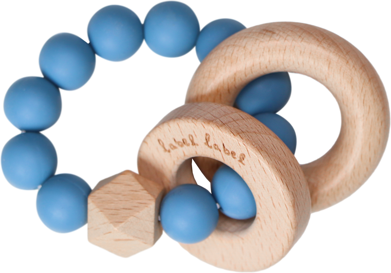 Beißring Perlen - Holz & Silikon