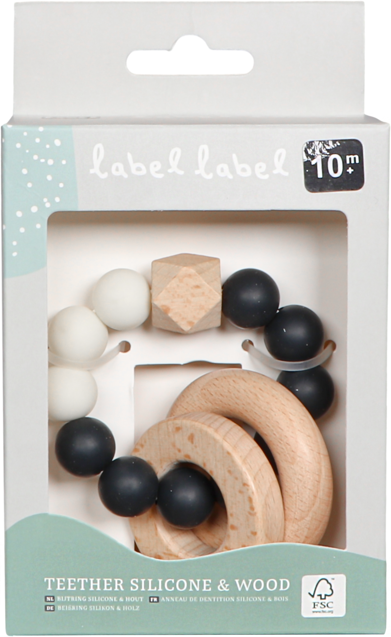 Beißring Perlen - Holz & Silikon