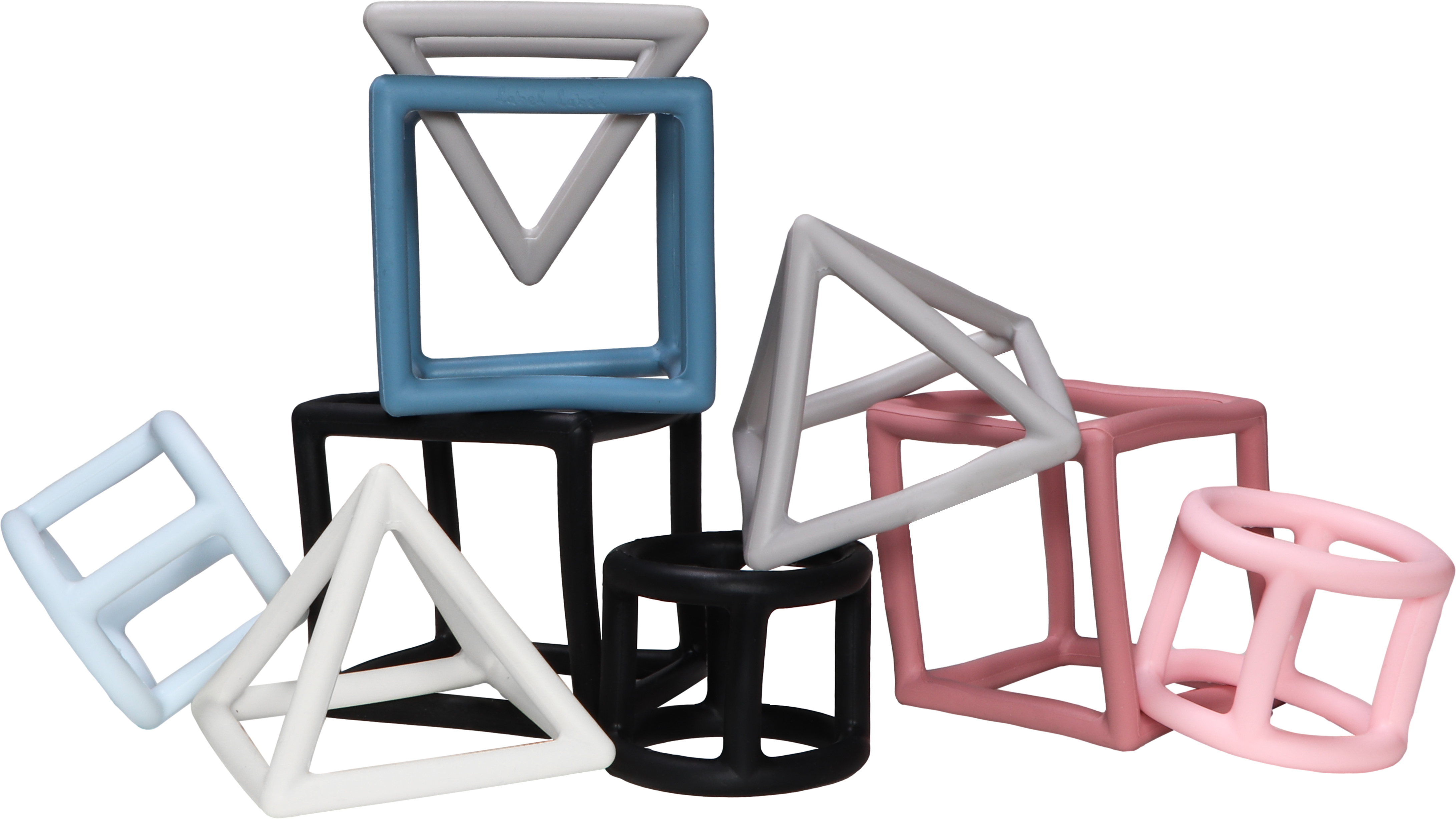 Beißring 3 Geometrische Formen - Silikon