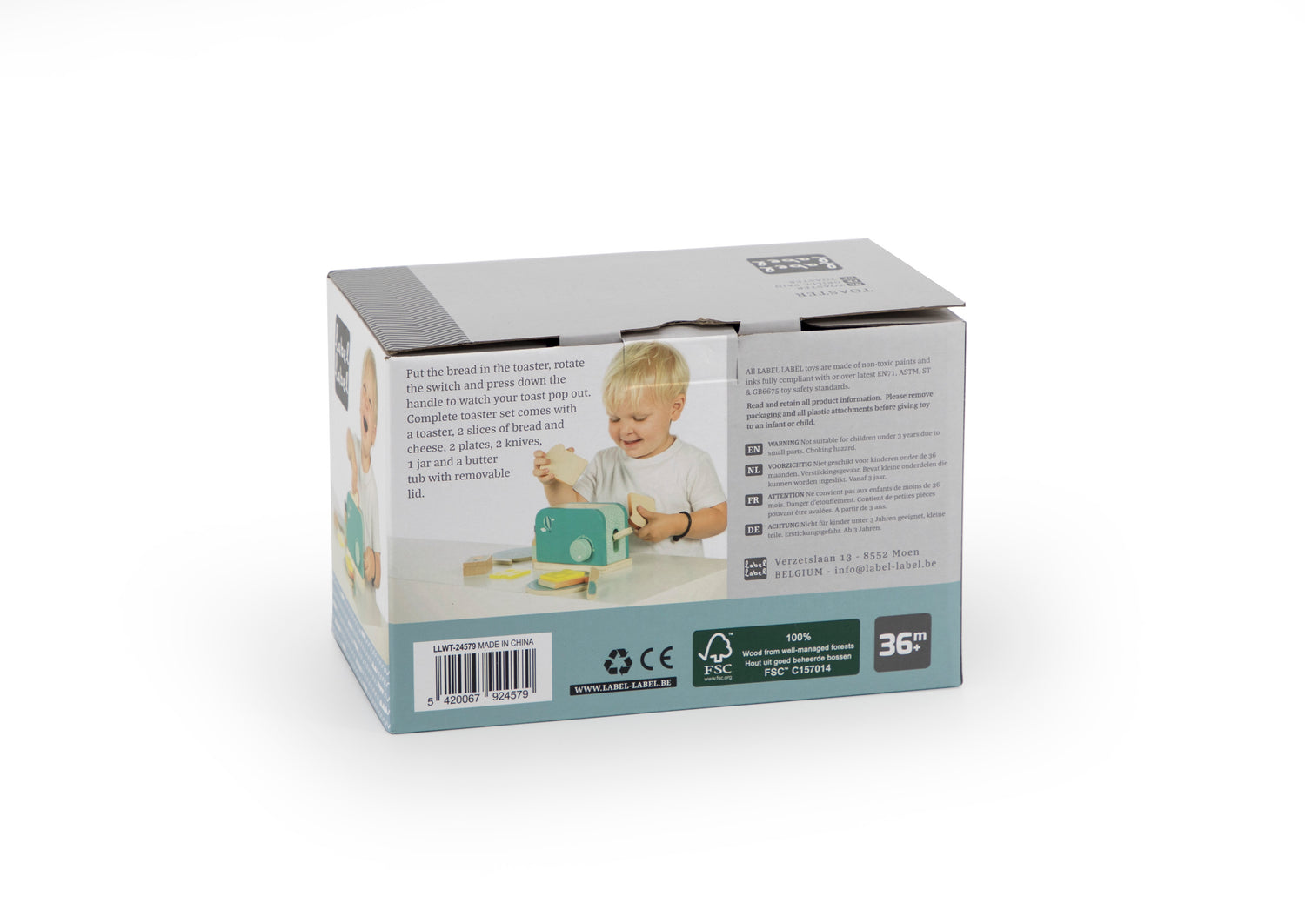 label label Toaster aus Holz