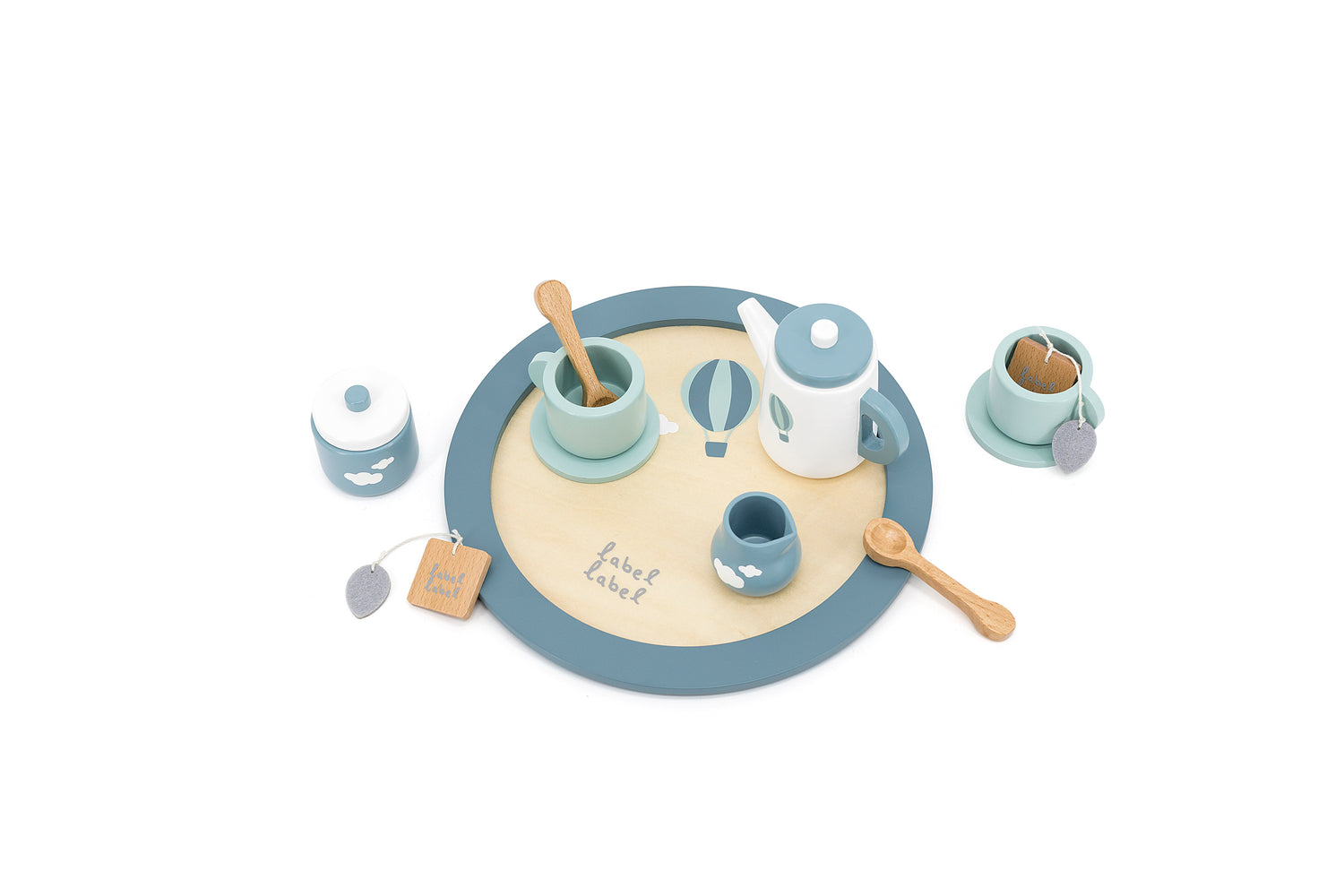 label label Teeservice Set aus Holz