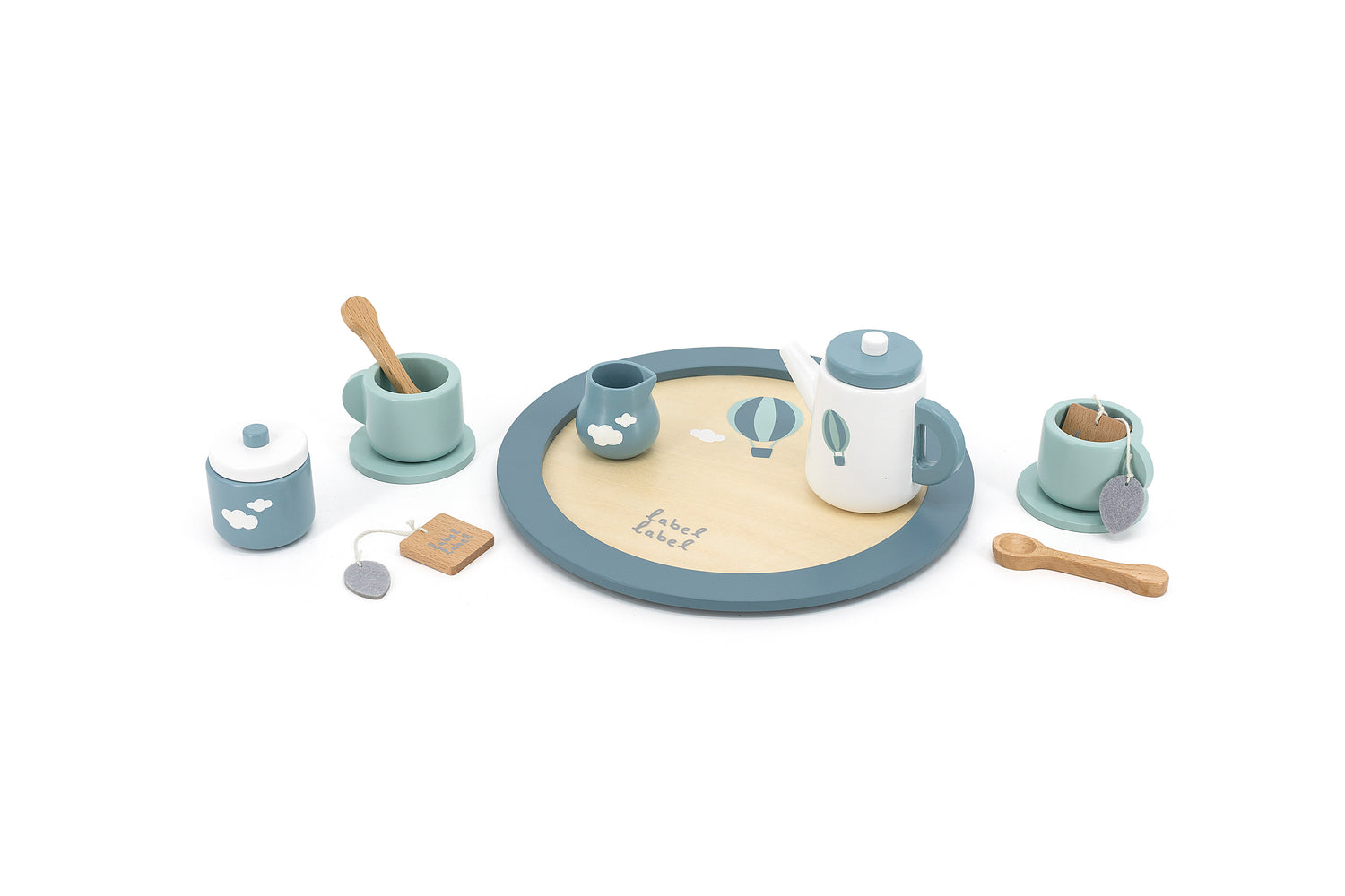 label label Teeservice Set aus Holz