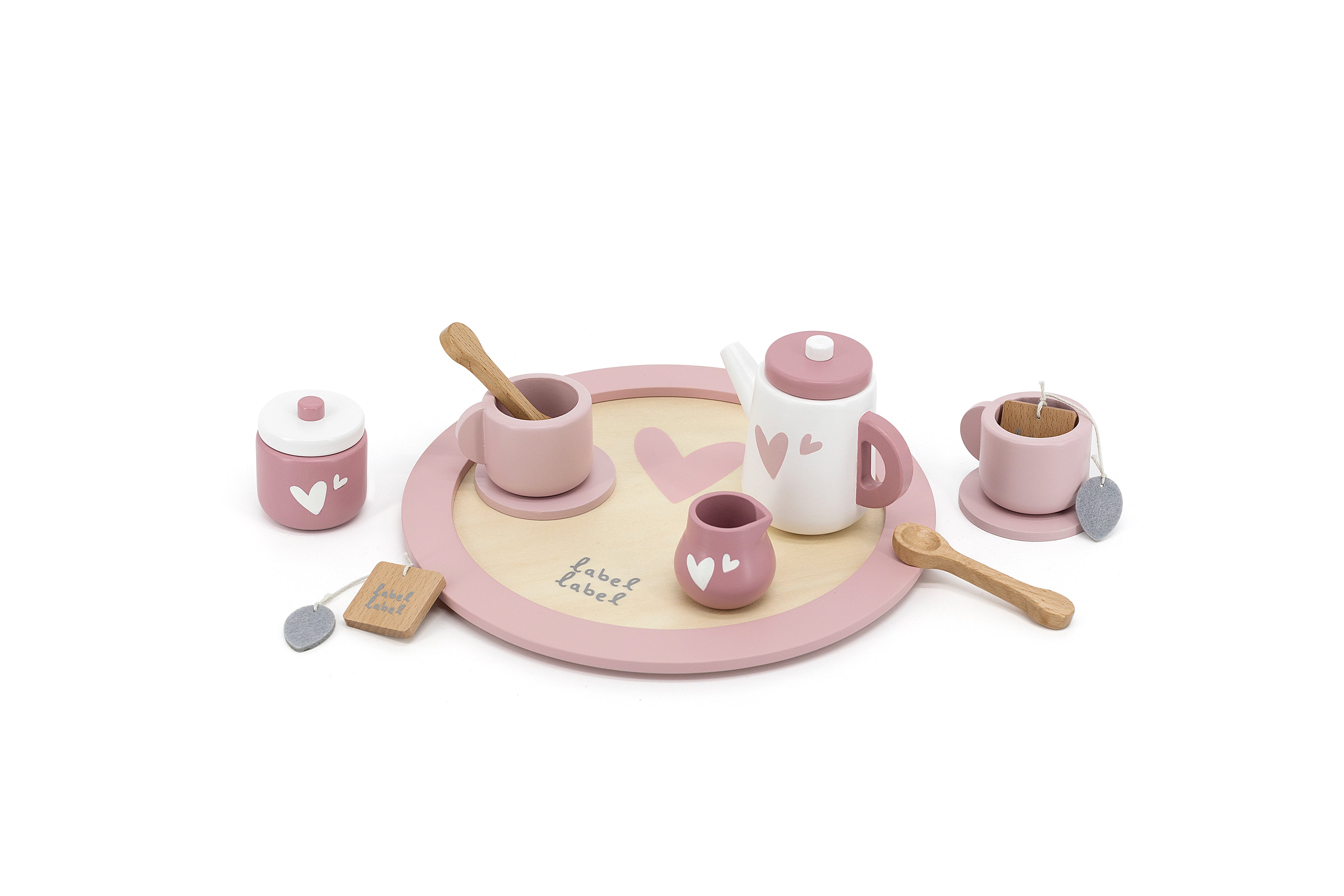 label label Teeservice Set aus Holz