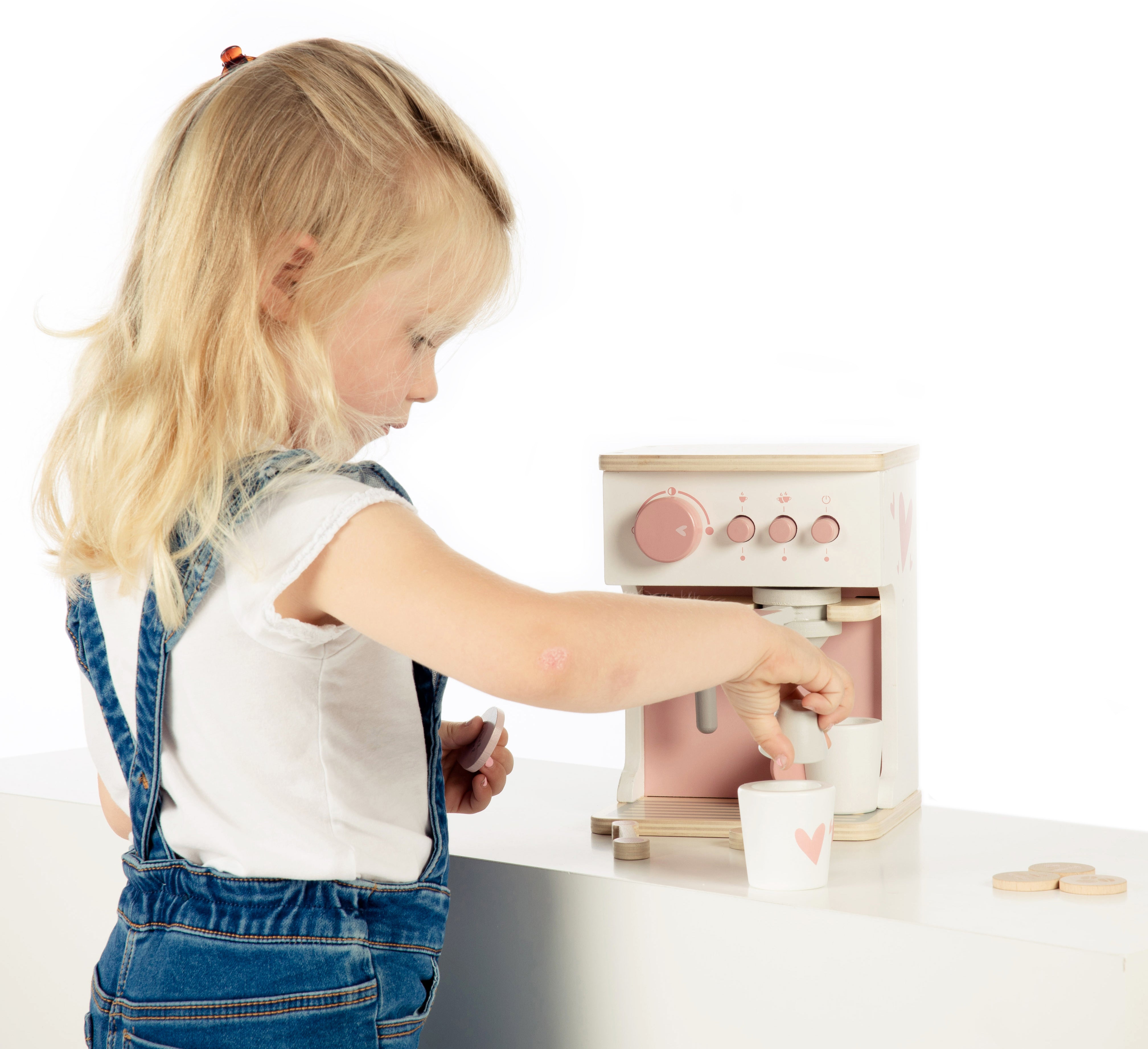 label label Espressomaschine aus Holz
