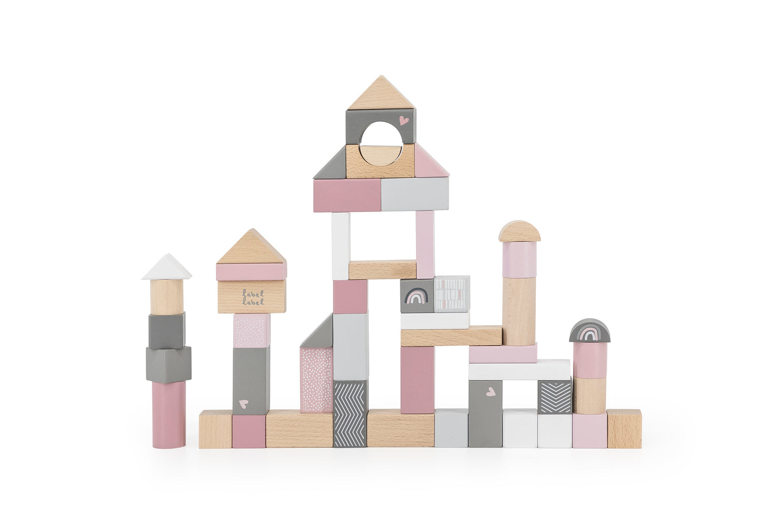 label label Holzbausteine