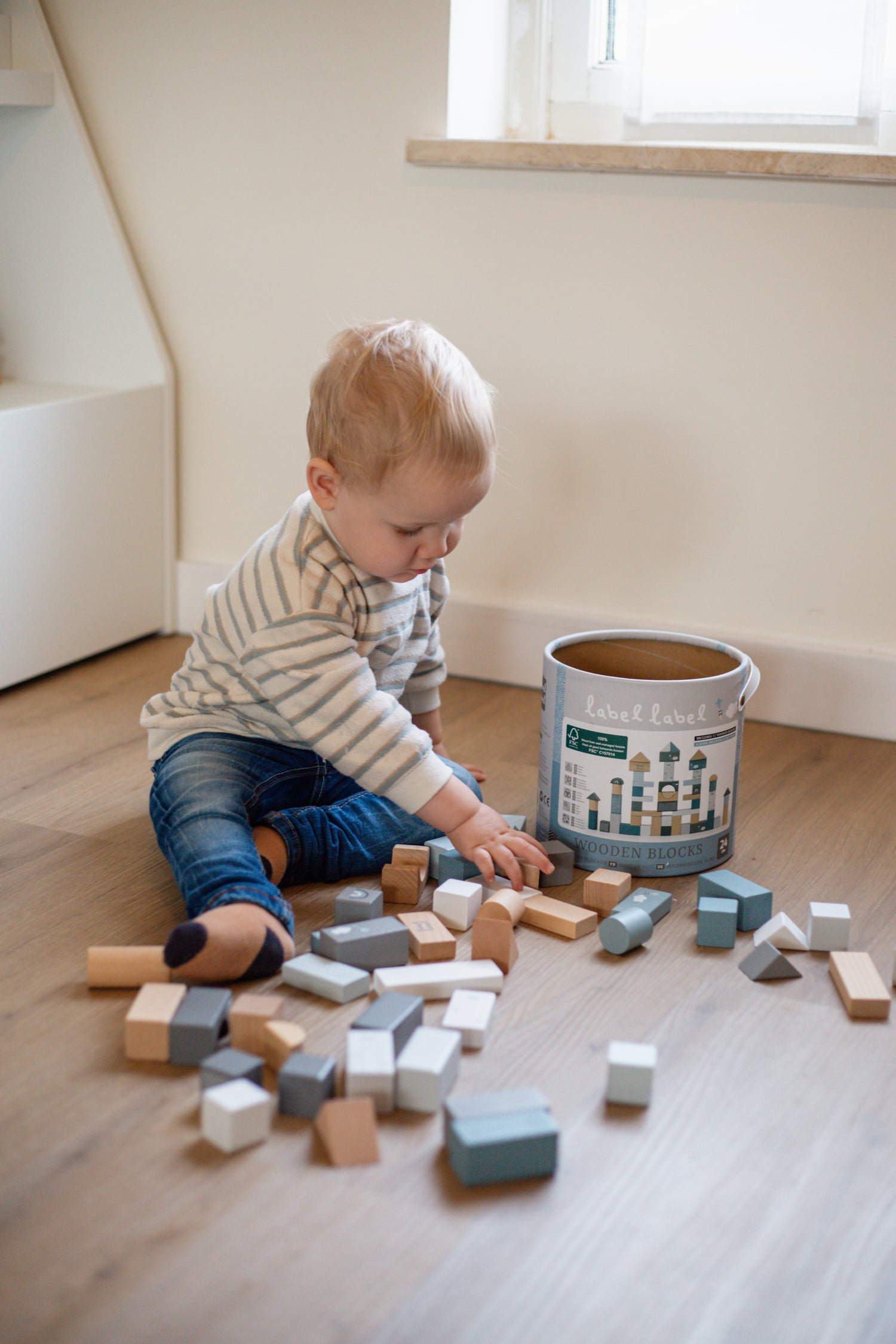 label label Holzbausteine