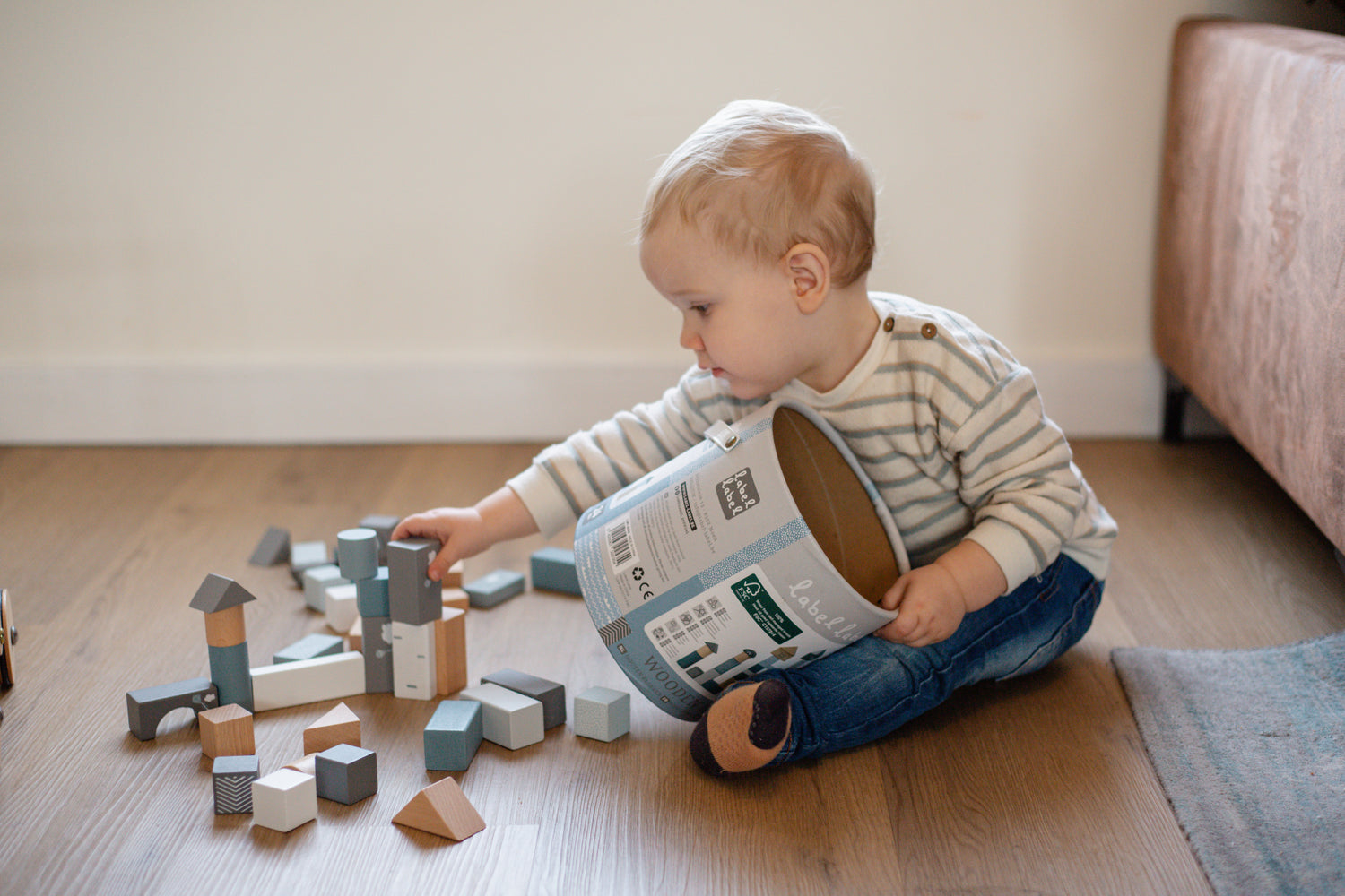 label label Holzbausteine