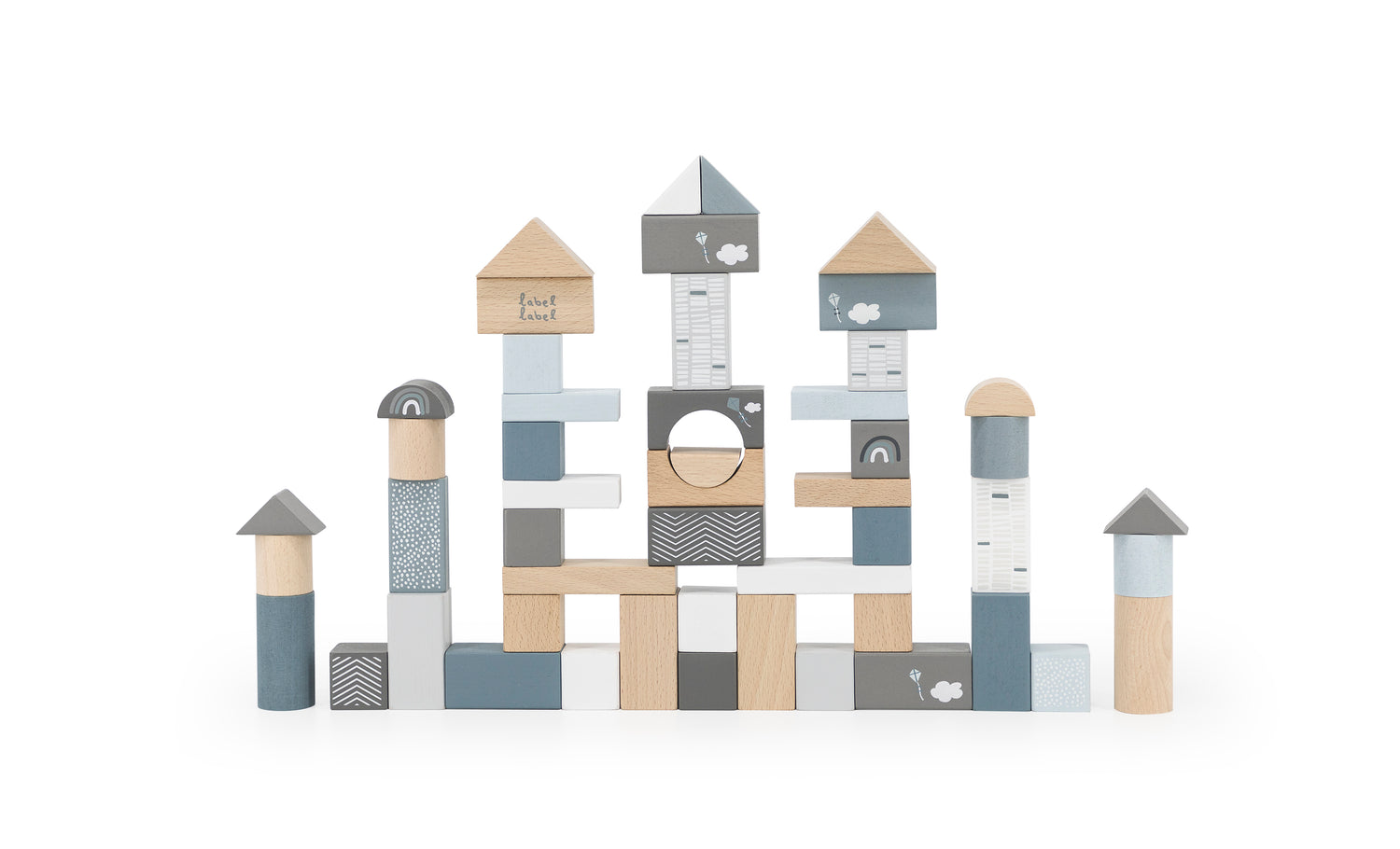 label label Holzbausteine