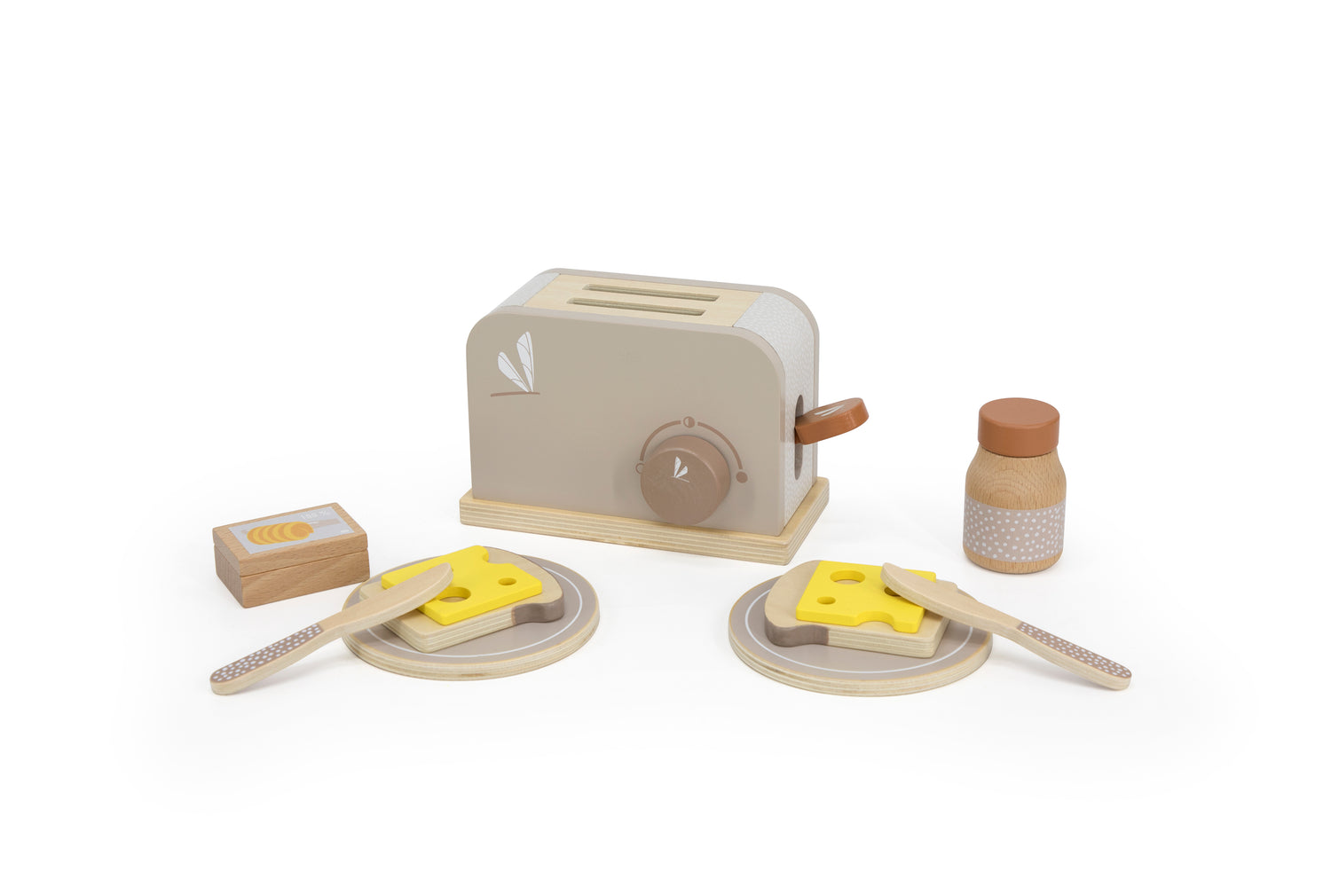 label label Toaster aus Holz
