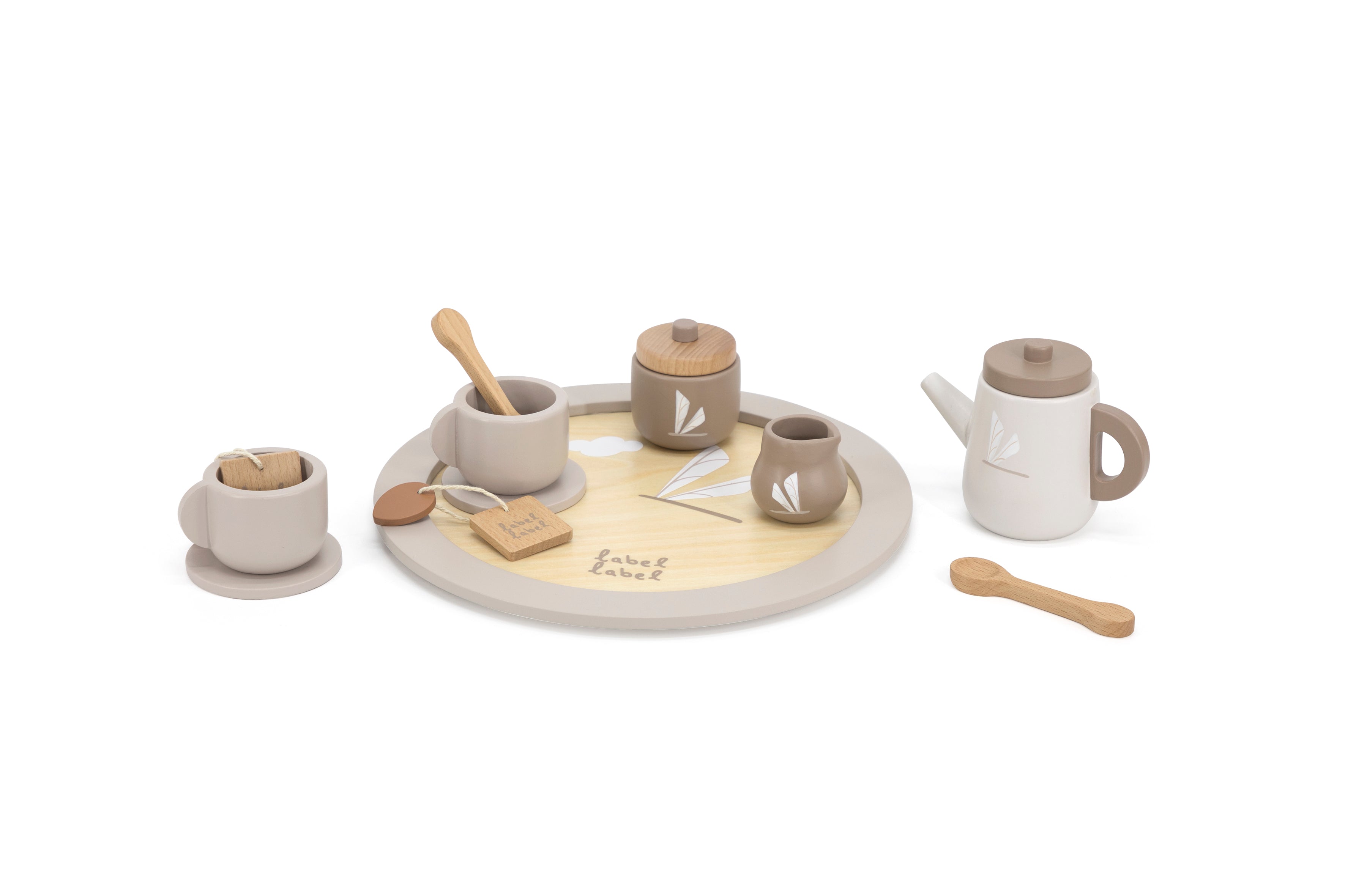 label label Teeservice Set aus Holz