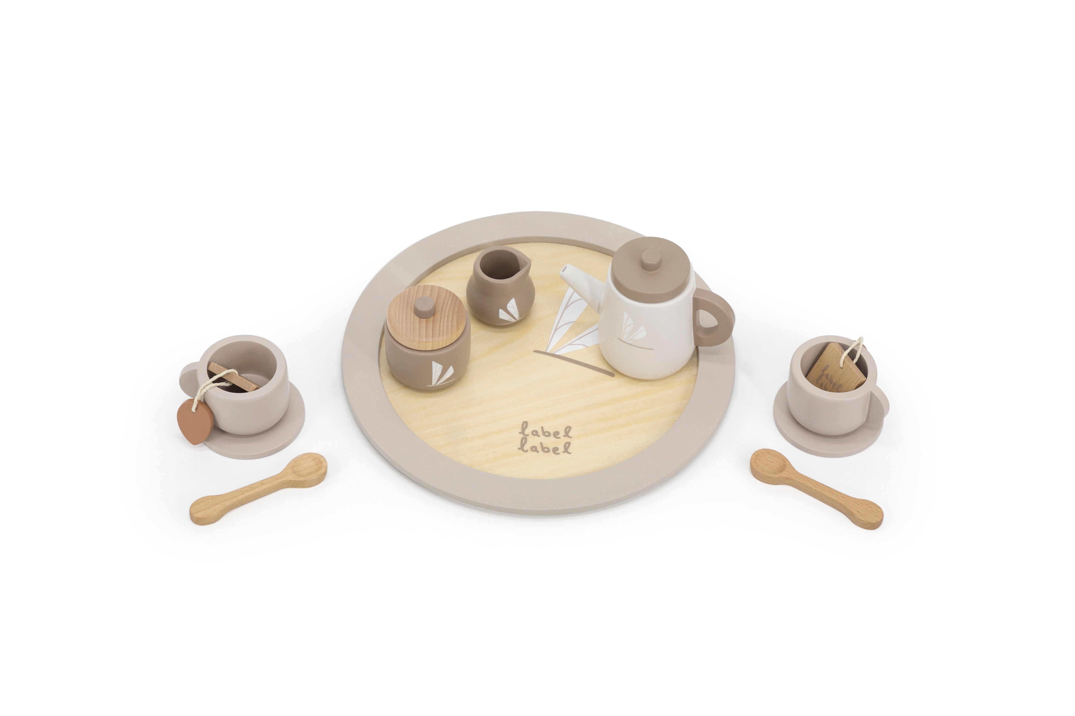label label Teeservice Set aus Holz