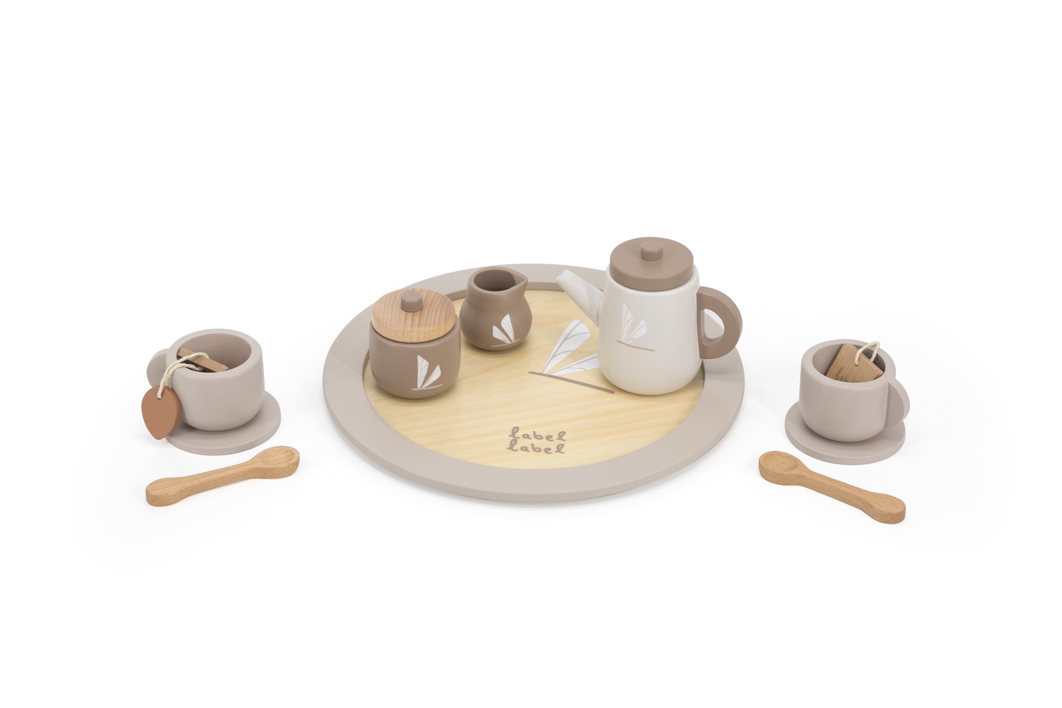 label label Teeservice Set aus Holz