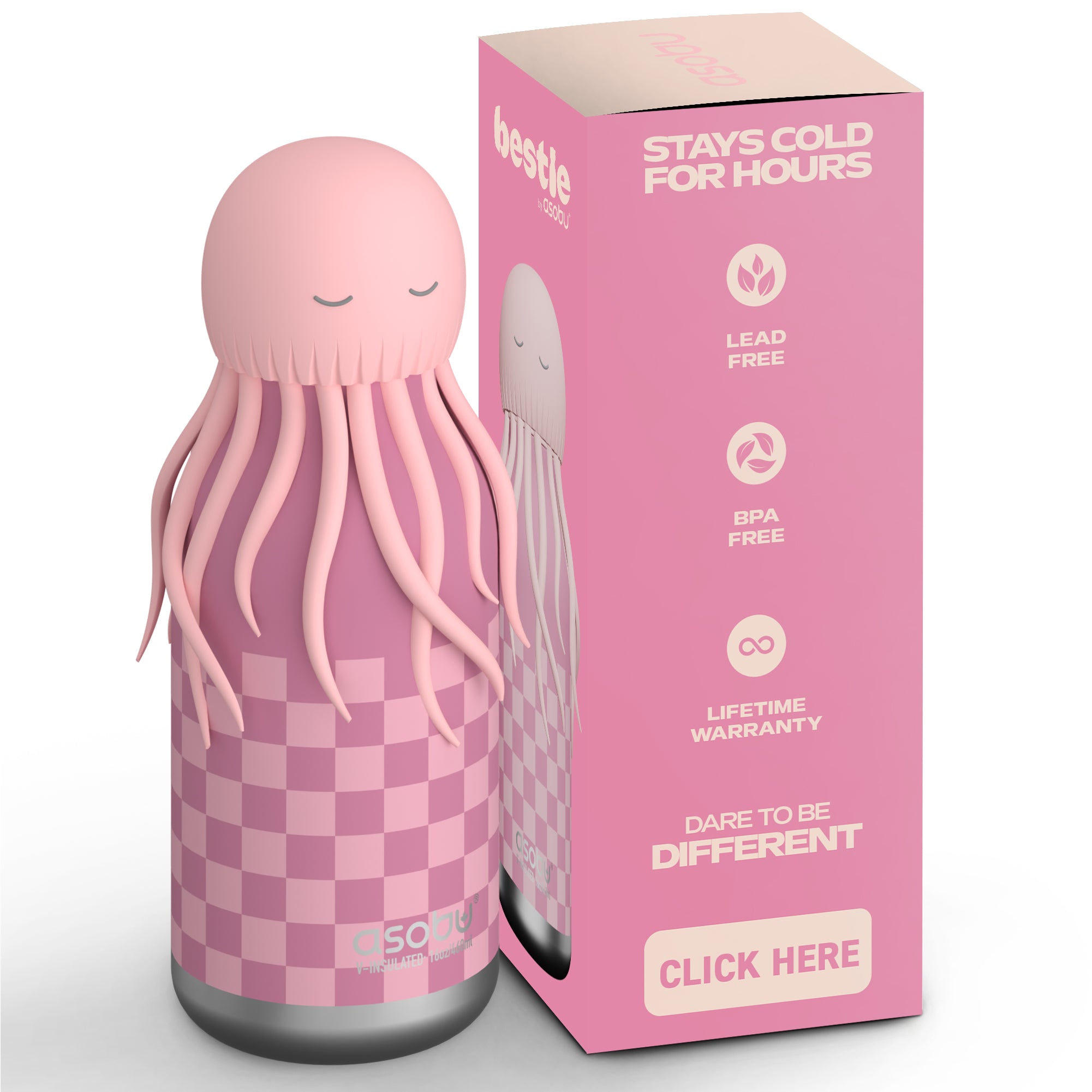 ASOBU Tier Trinkflasche ,Bestie‘ personalisierbar