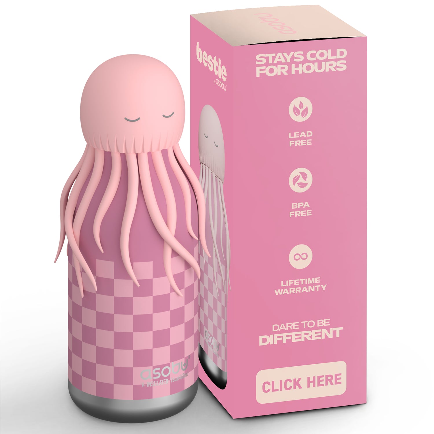 ASOBU Tier Trinkflasche ,Bestie‘ personalisierbar