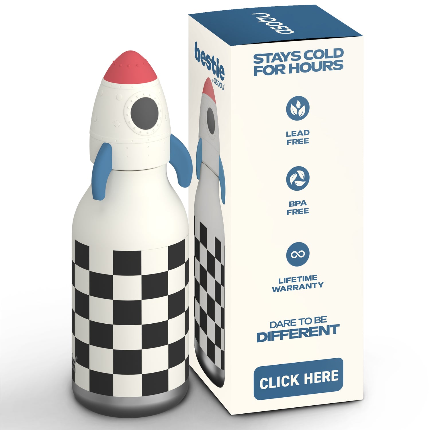 ASOBU Tier Trinkflasche ,Bestie‘ personalisierbar