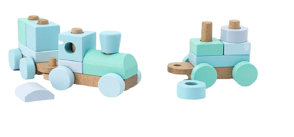 Liebelini XL Eisenbahn - Steck- & Stapelzug aus Holz