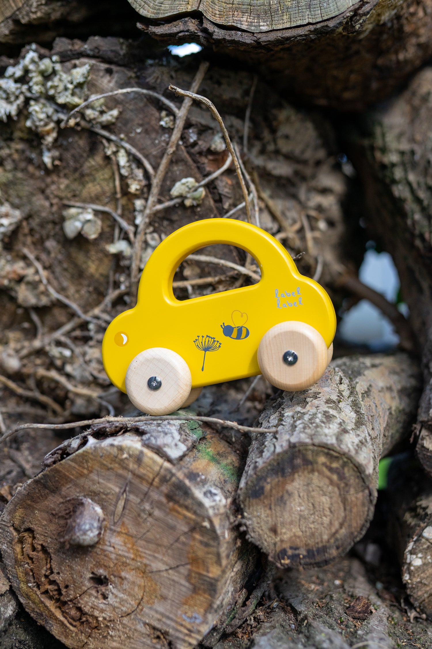 label label Holzauto