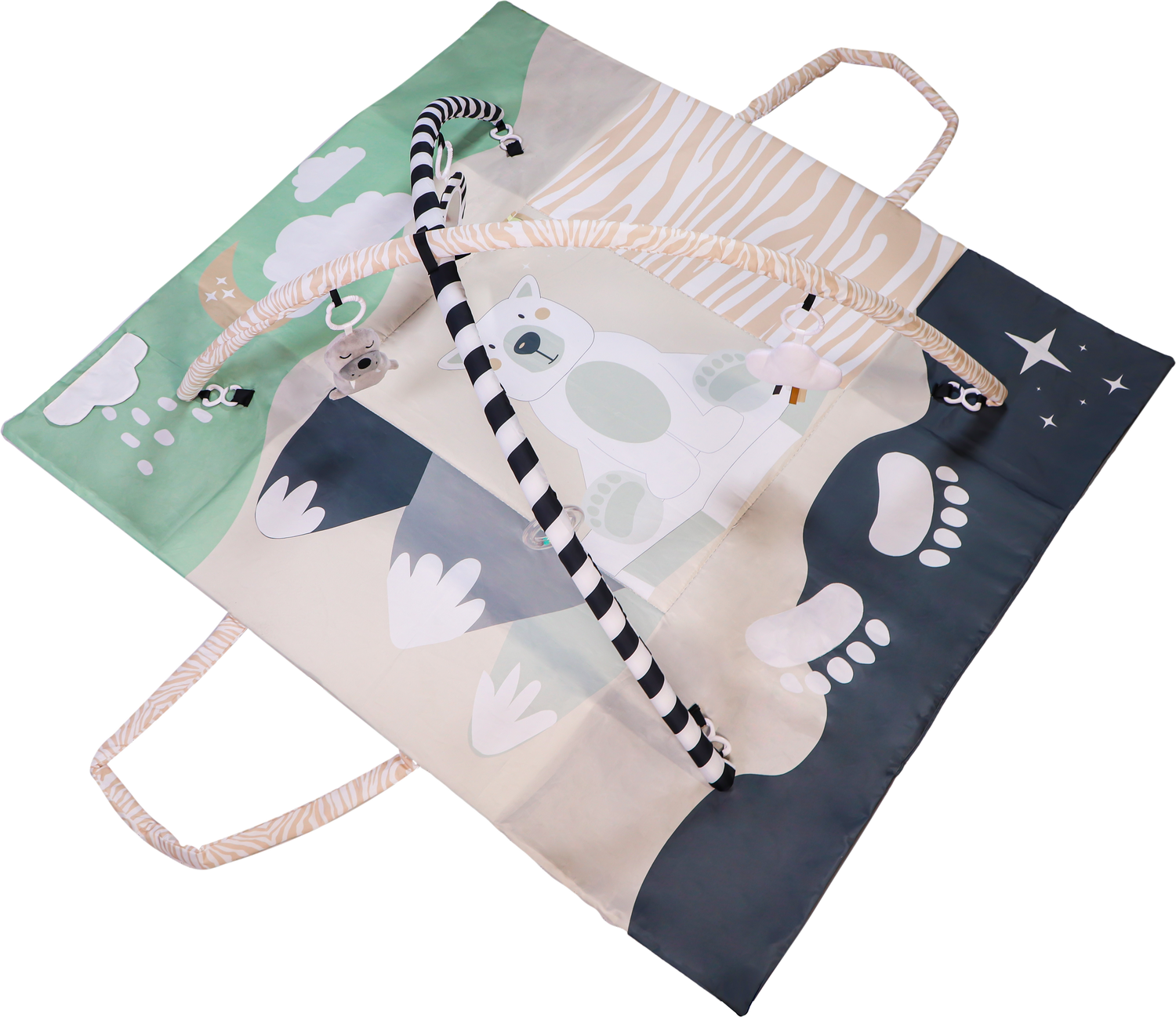 TRYCO 2-in-1 Spielteppich und Tasche