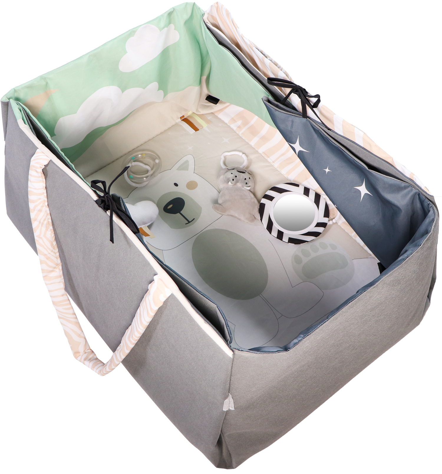 TRYCO 2-in-1 Spielteppich und Tasche